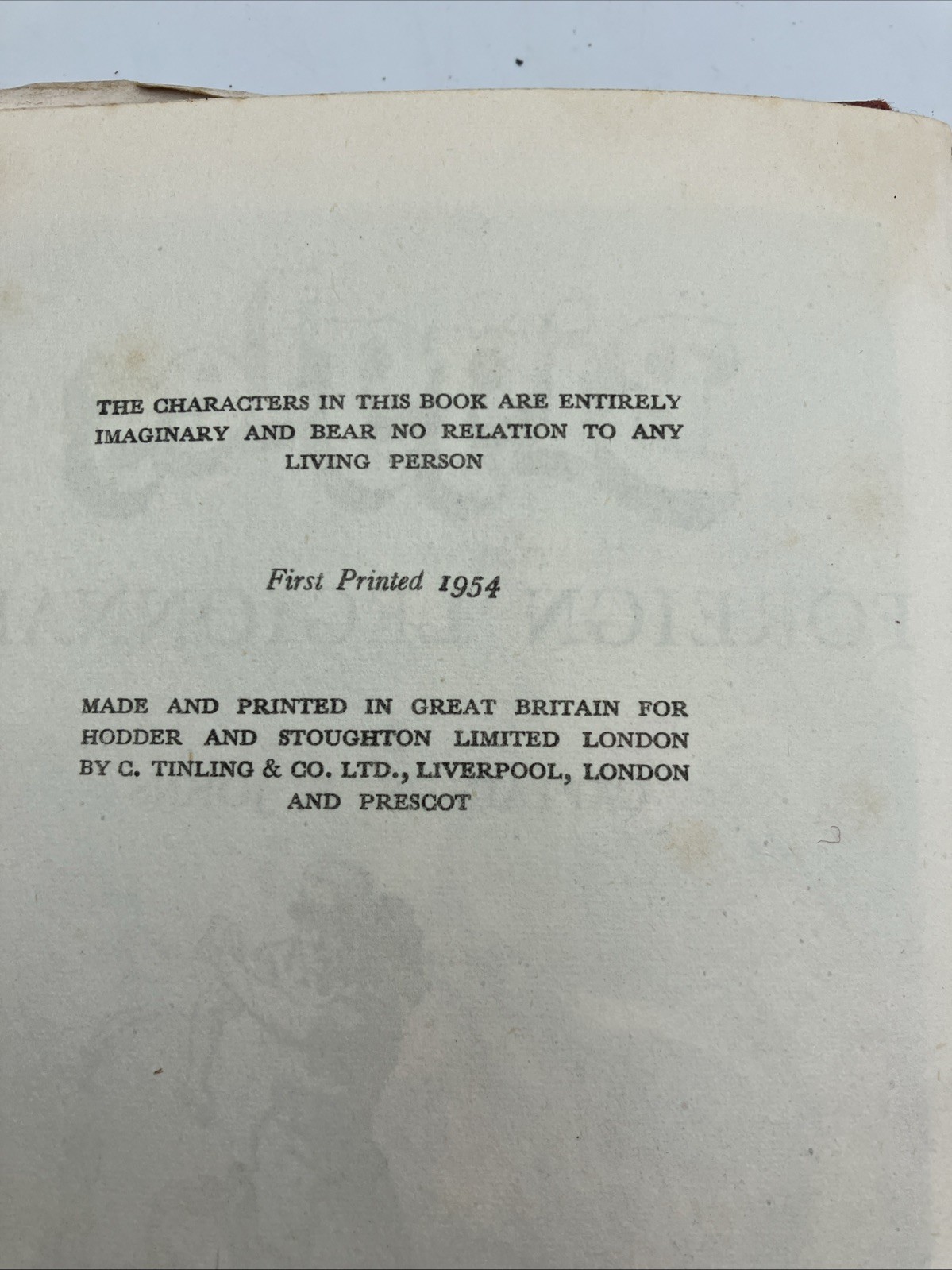 Biggles Foreign Legionnaire Captain W E Johns Hodder & Stoughton 1st Ed 1954