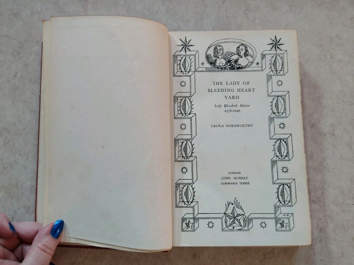 The Lady Of Bleeding Heart Yard Laura Norsworthy 1935 1st Edition Illustrated