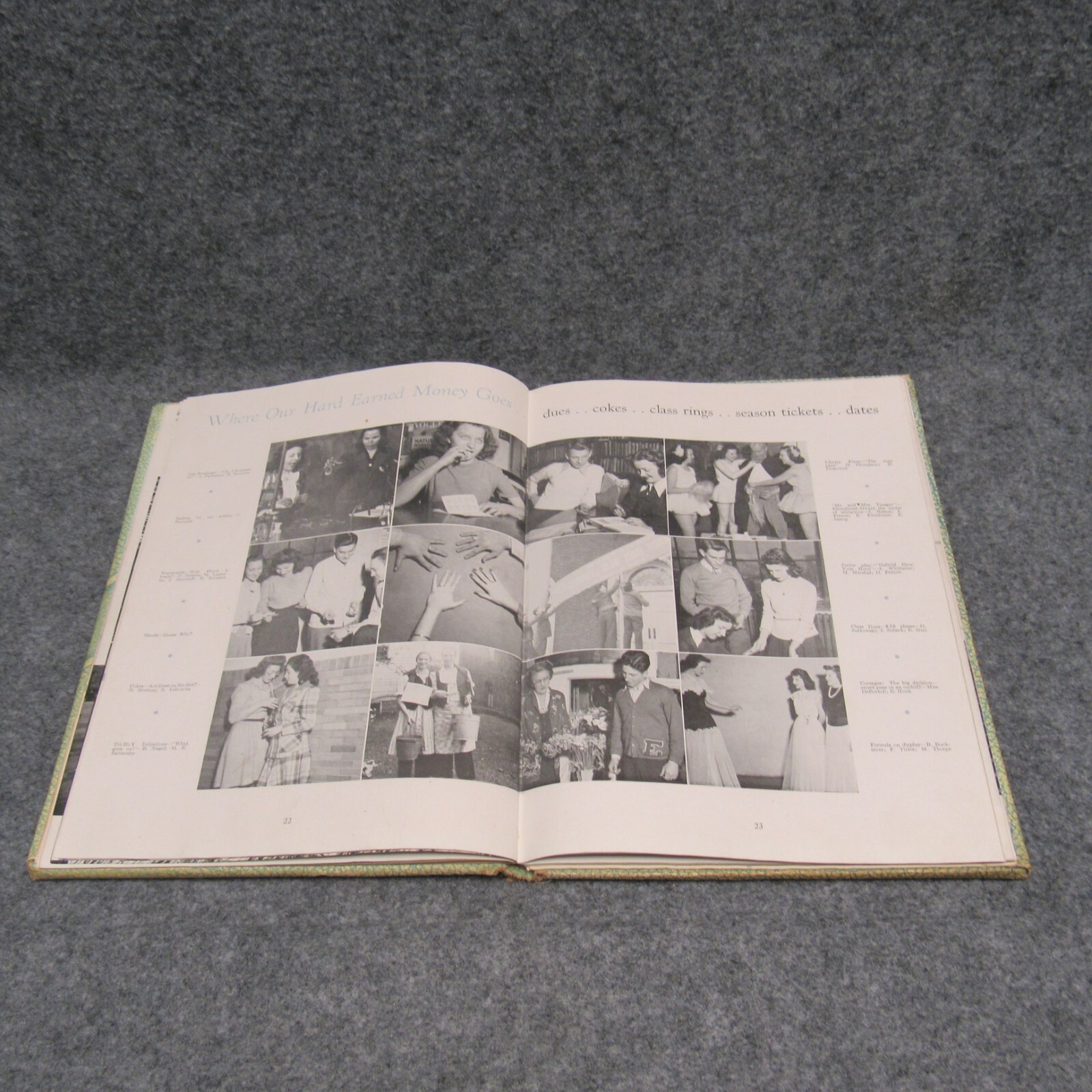 1945 Ellwoodian Yearbook Lincoln High School Ellwood City Pennsylvania Vintage