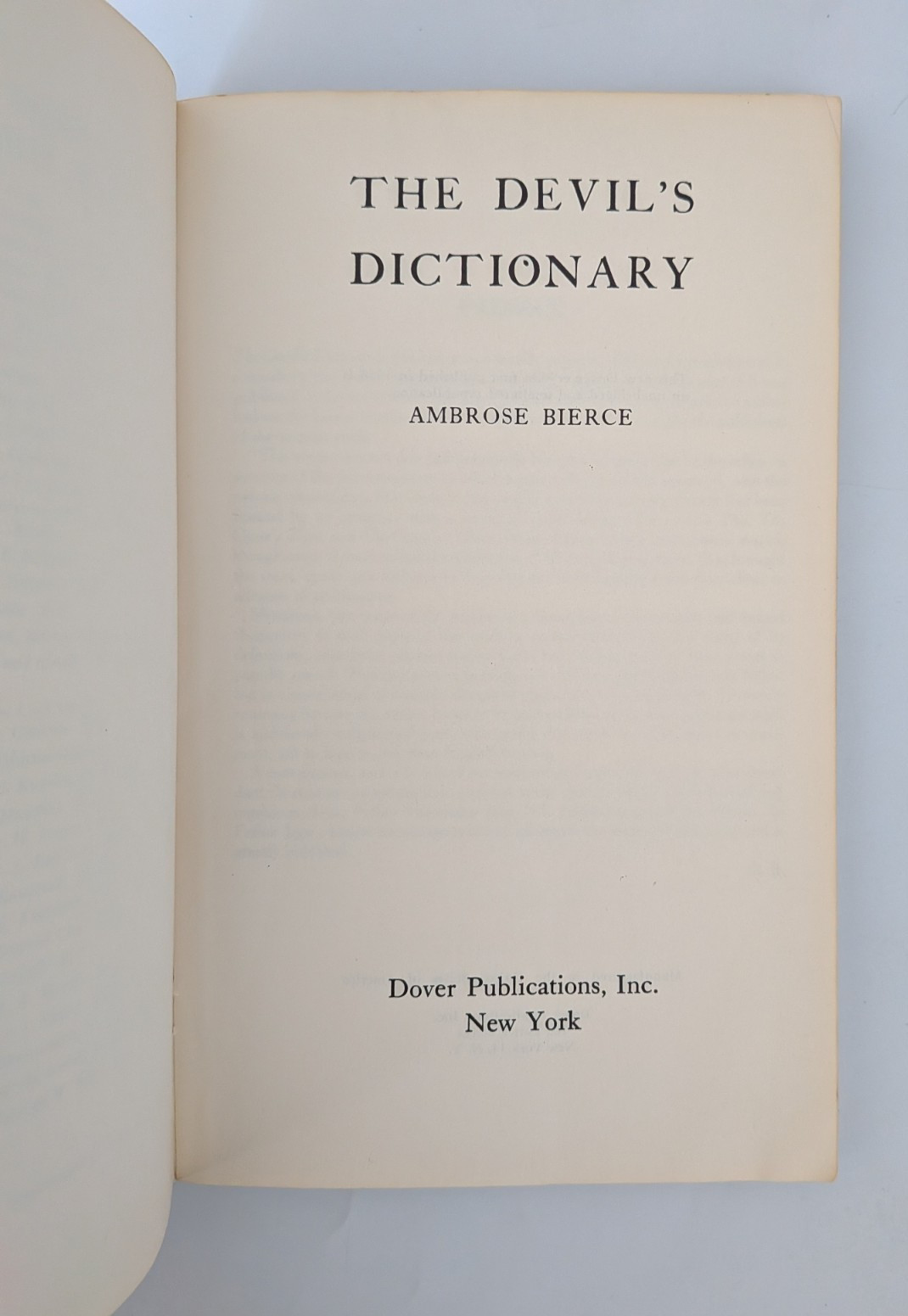 The Devil’s Dictionary by Ambrose Bierce (1958, Paperback)