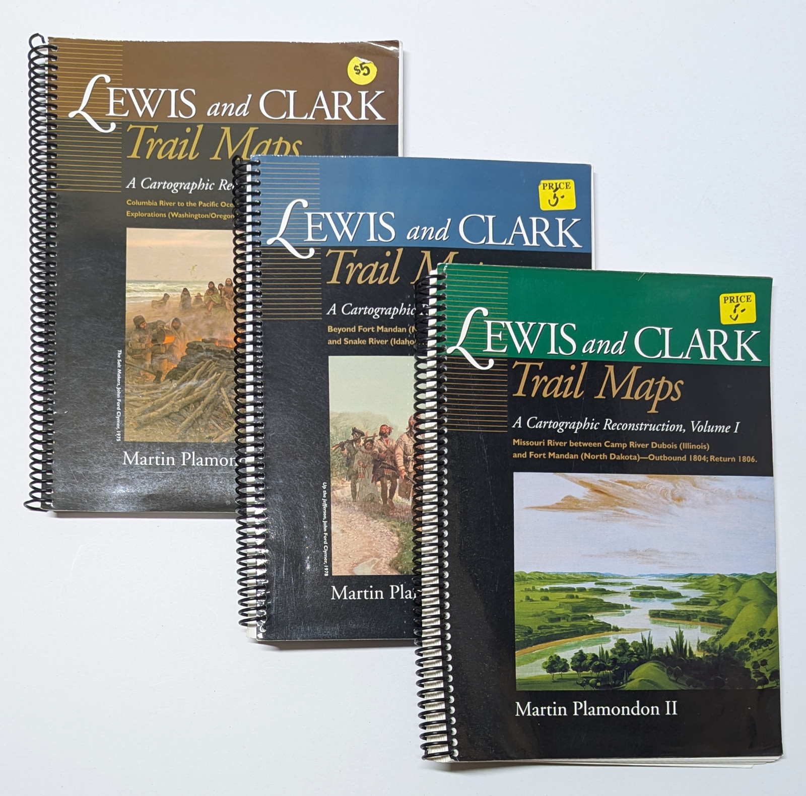 Lewis & Clark Trail Maps 1-3 Complete Set 1st Printing Plamondon WSU Press Maps