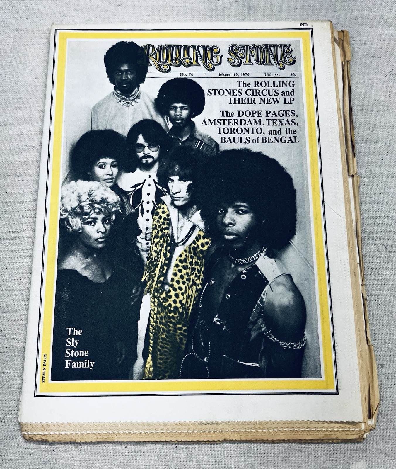 Rolling Stone Magazine #54 Mar 19 1970 Sly Stone Jimi Hendrix Vintage