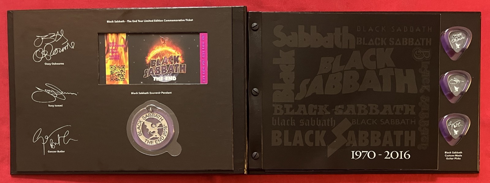 BLACK SABBATH LIMITED EDITON THE END 2016 TOUR VIP BOOK NUMBERED #