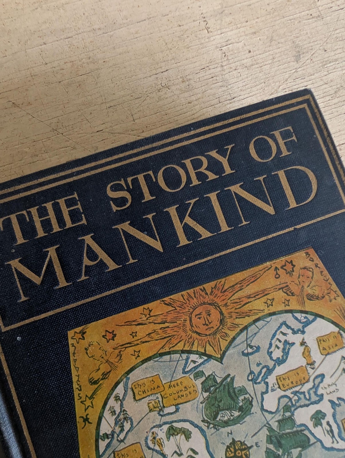 Antique 1922 The Story Of Mankind by Hendrik Van Loon Illustrated