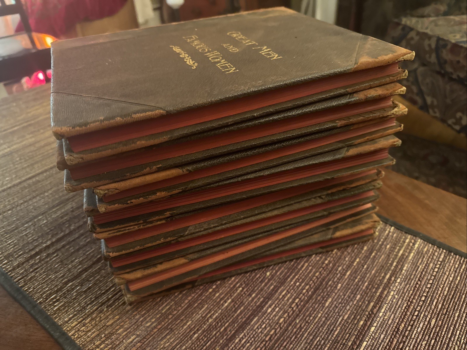 ANTIQUE 1894 Great Men & Famous Women 8 VOLUMES Illustrated Large Format
