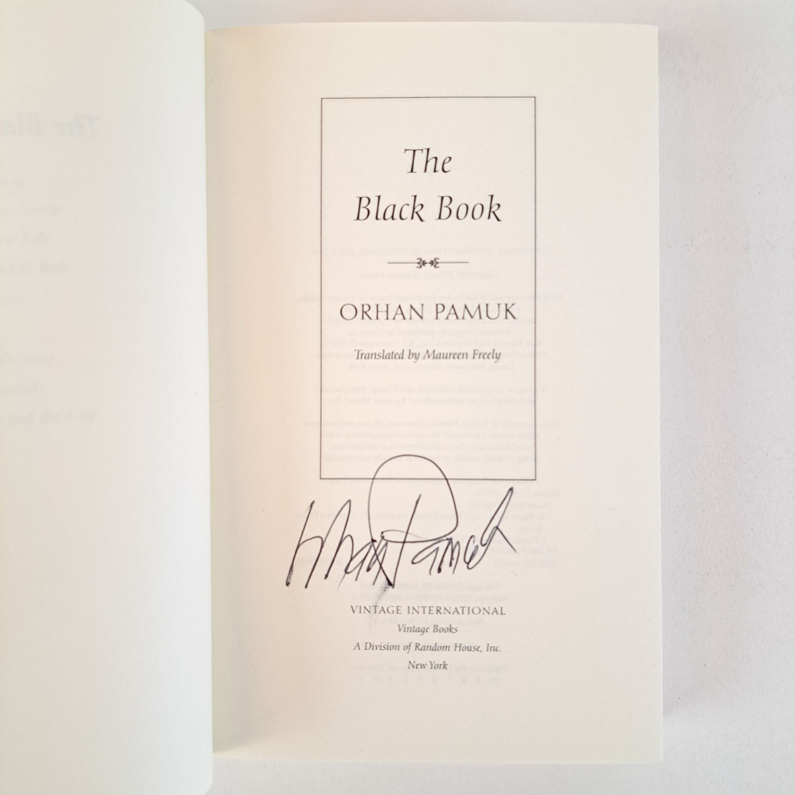 Orhan Pamuk, Maureen Freely / THE BLACK BOOK Signed Uncorrected Proof 1st 2006