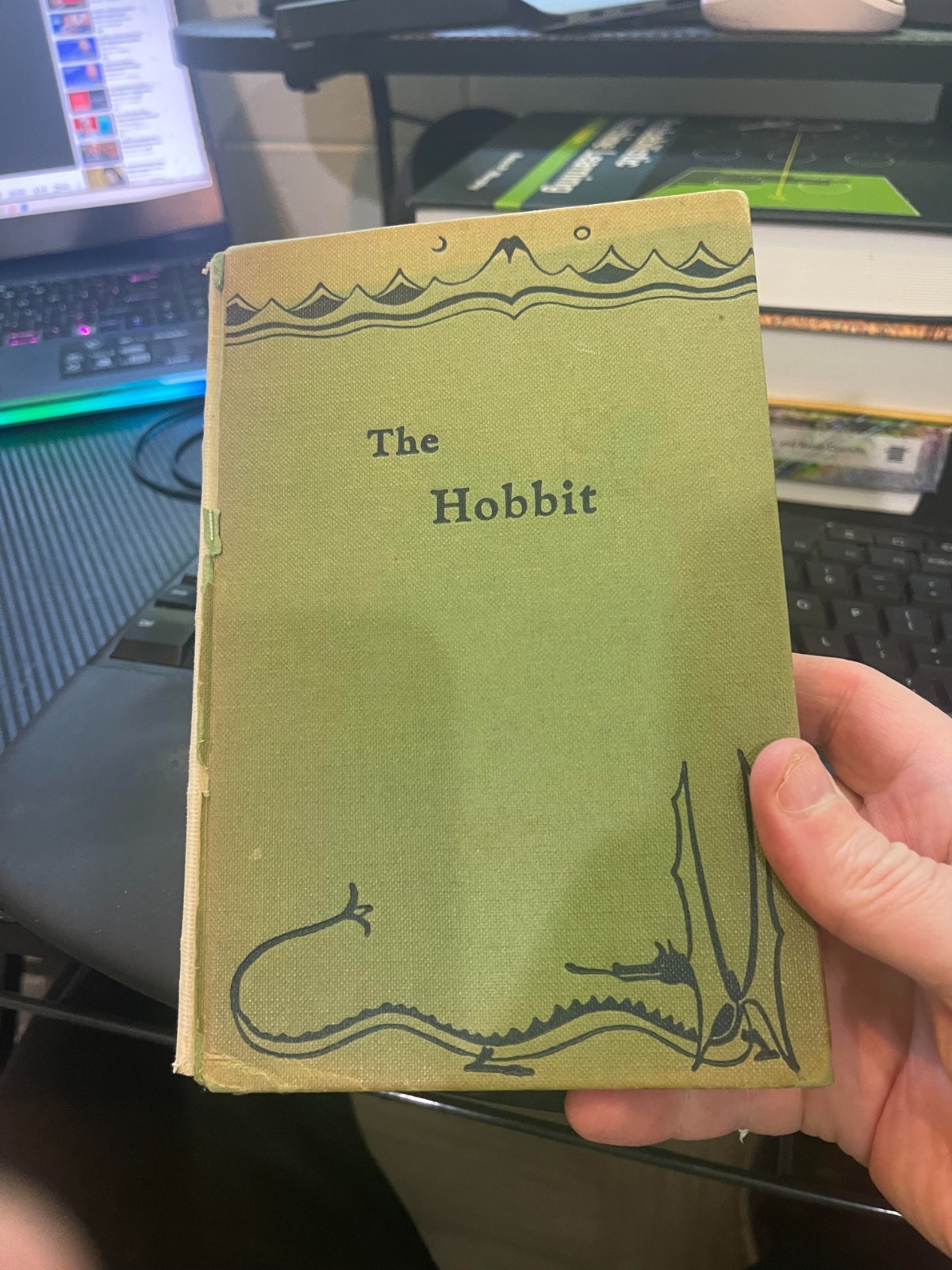 The Hobbit 1958 10th impression no dust jacket spine damage fair to reading