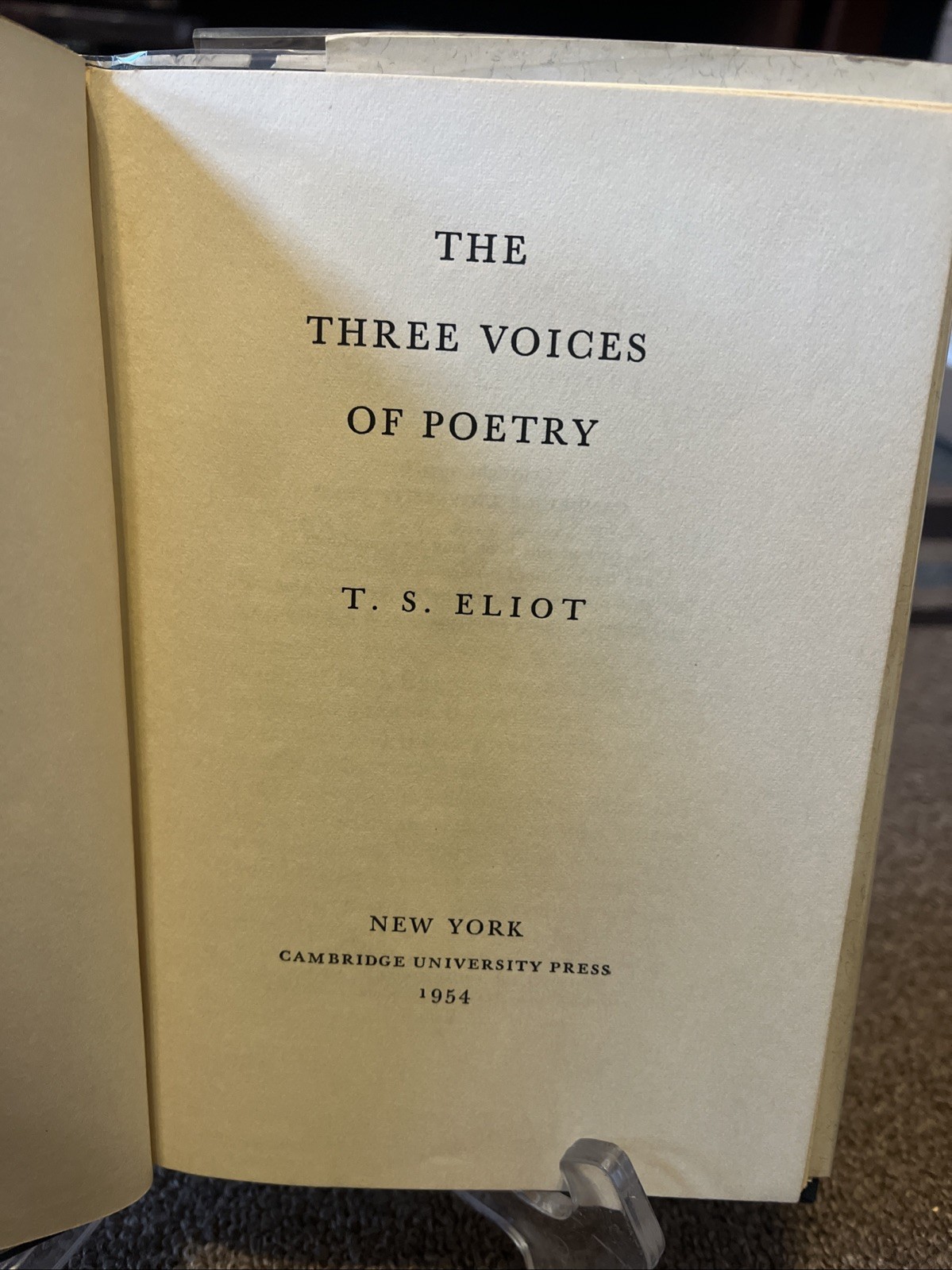 The Three Voices Of Poetry By T S Eliot 1954