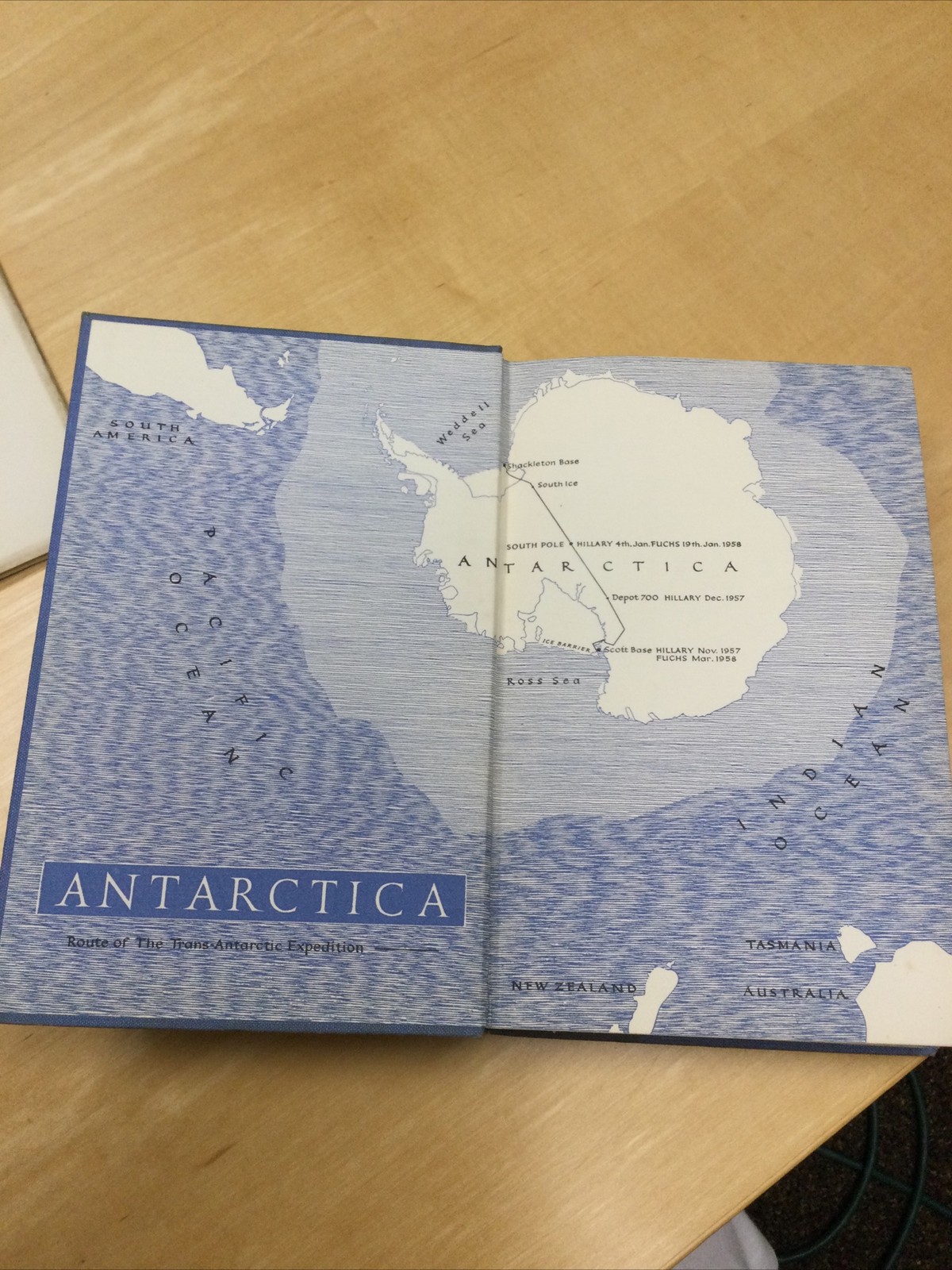 Book- 1958 The Crossing Of Antarctica By Sir Fuchs And Sir Hillary, Hardbound