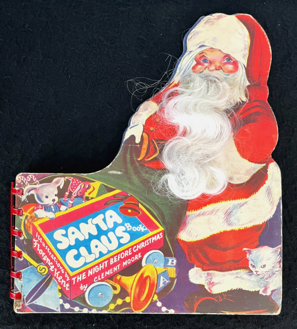 SANTA CLAUS BOOK, Night Before Christmas ~ 1947 children’s Capitol board book