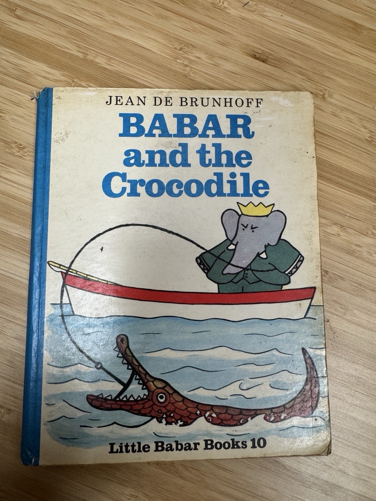 Vintage 1970 Babar and the Crocodile Little Babar Books #10 Jean de Brunhoff HC