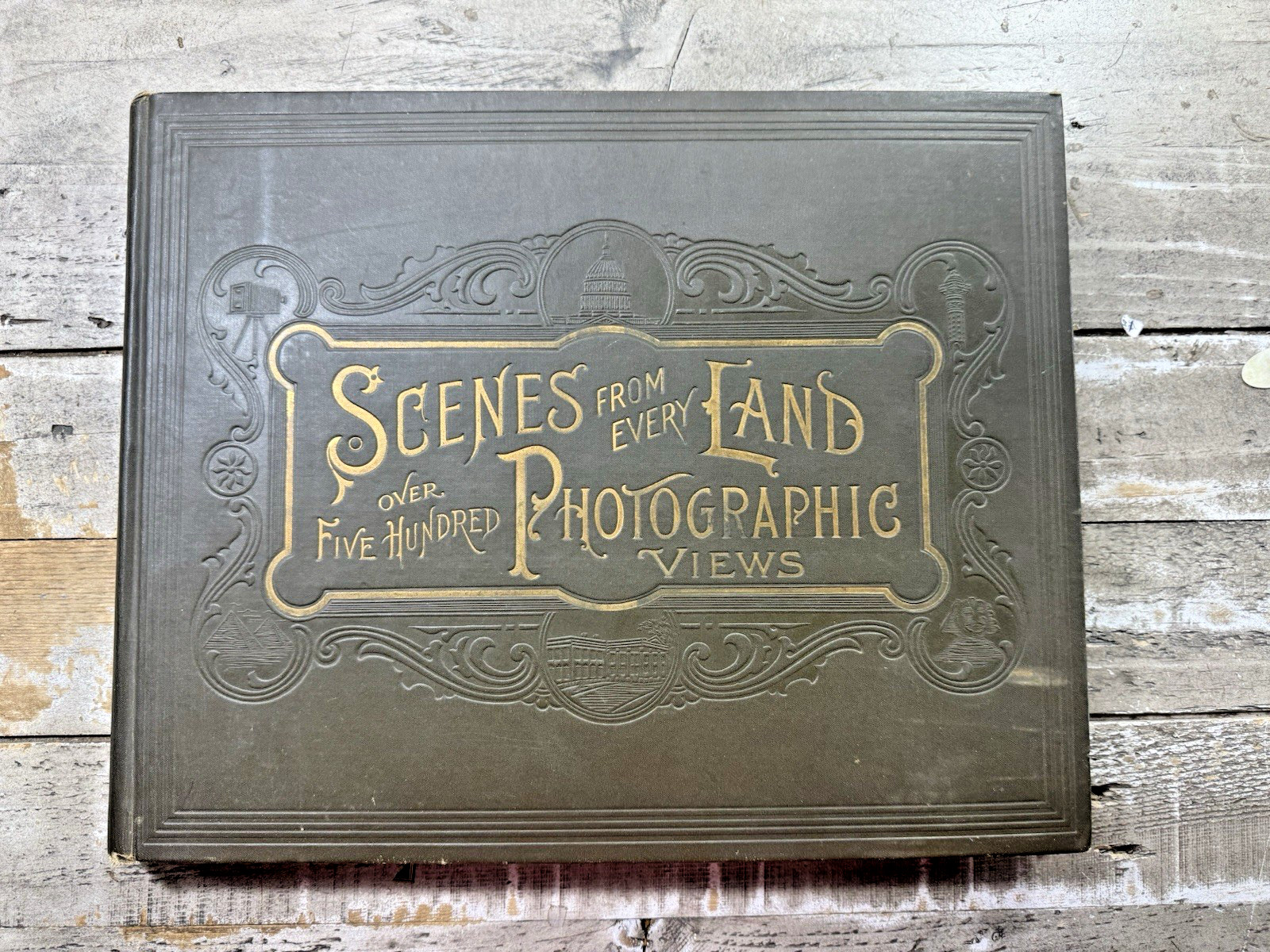 1893 Antique Photo Folio “Scenes From Every Land: Over 500 Photographic Views”