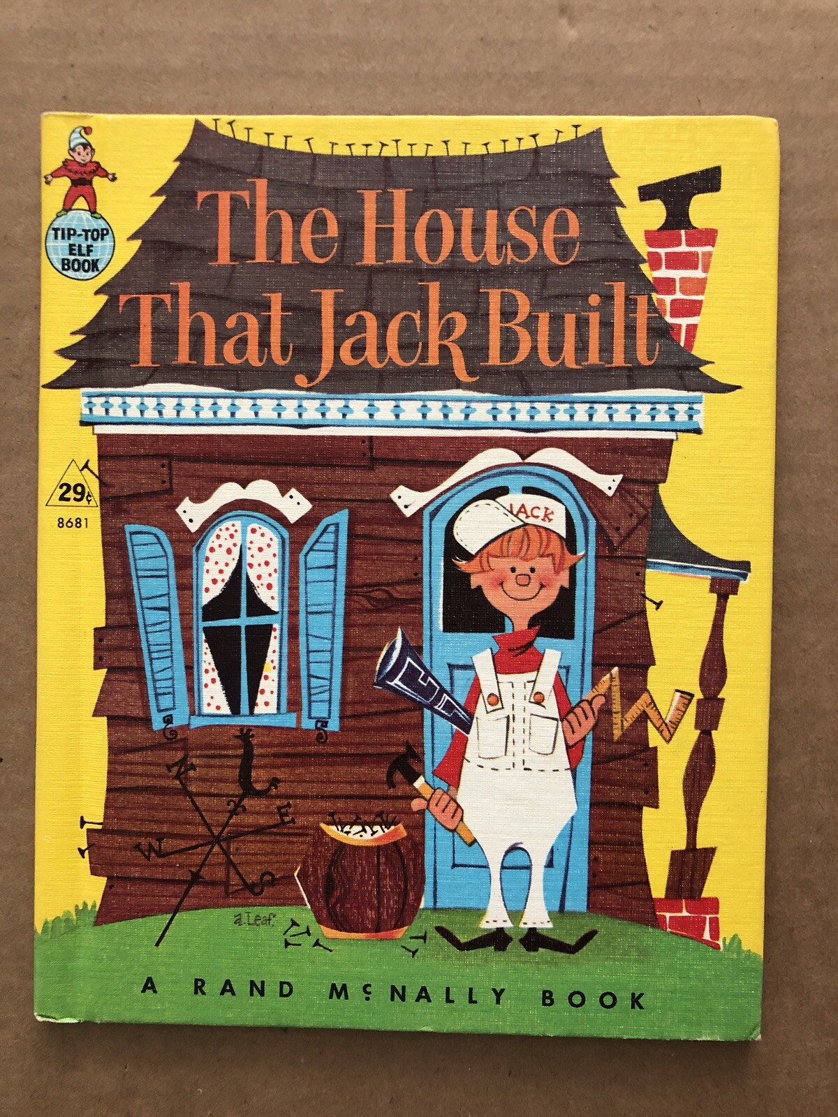 Vintage 1959 RAND McNALLY Tip Top Elf Book HOUSE THAT JACK BUILT