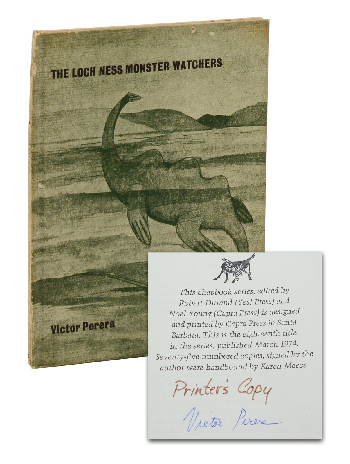 Victor Perera, Peter S Beagle / The Loch Ness Monster Watchers Signed 1st 1974