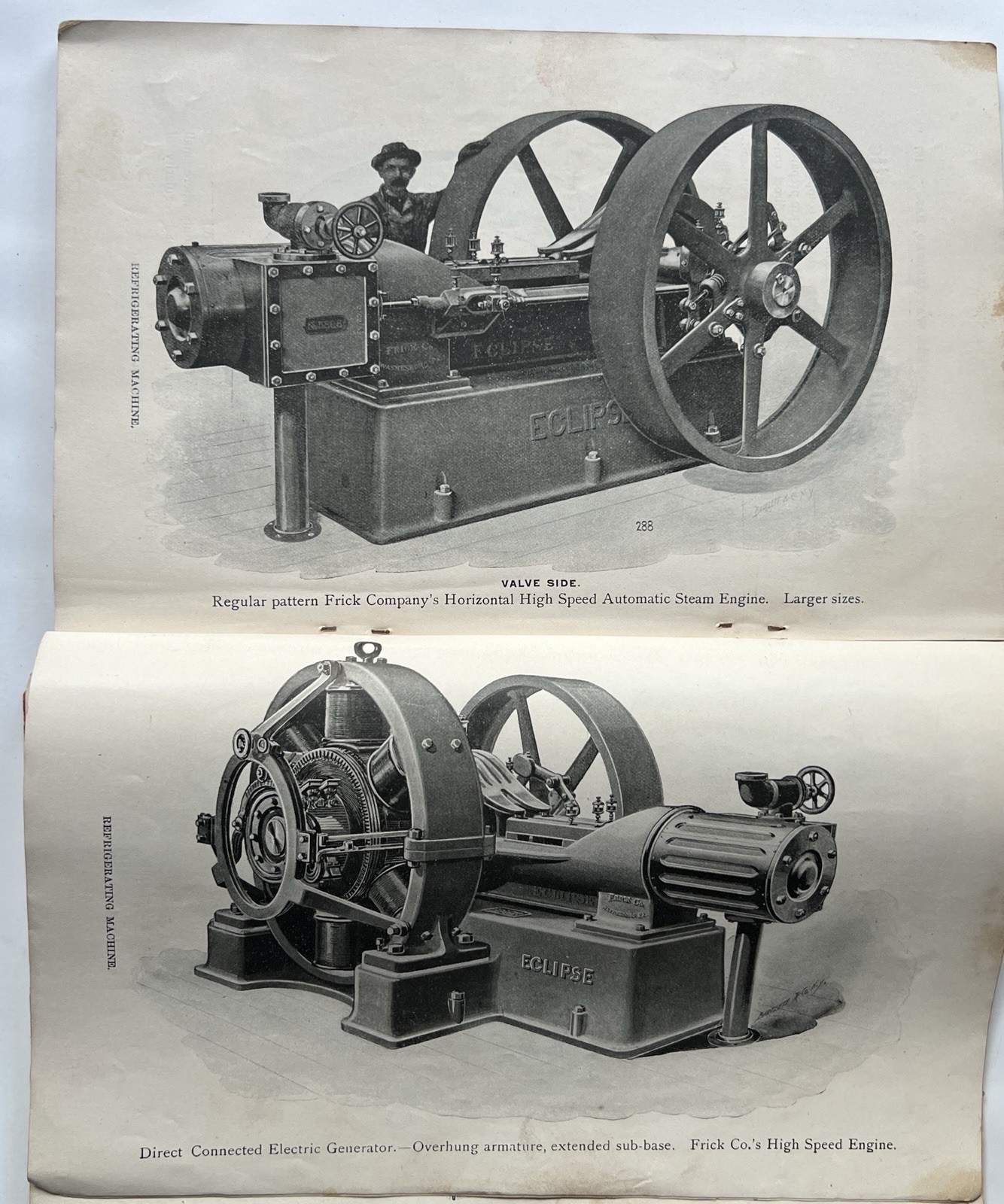 Rare Frick Company Eclipse Refrigerating Ice Machines 1895 Catalog Steam Engines