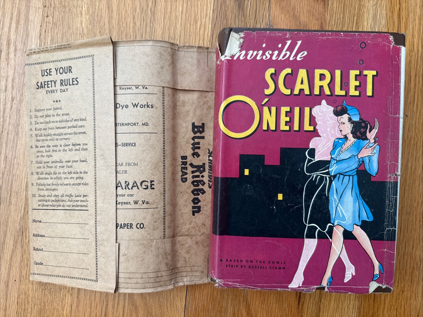Russell Stamm INVISIBLE SCARLET O’NEIL 1943 Whitman Publishing Company HC/DJ