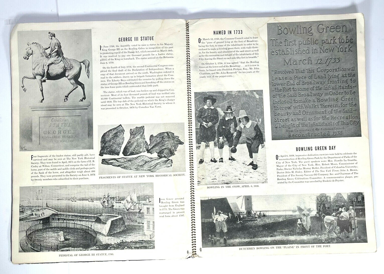 Streets Of Old New York Historical Picture Book Gardner Osborn 1939 Softcover