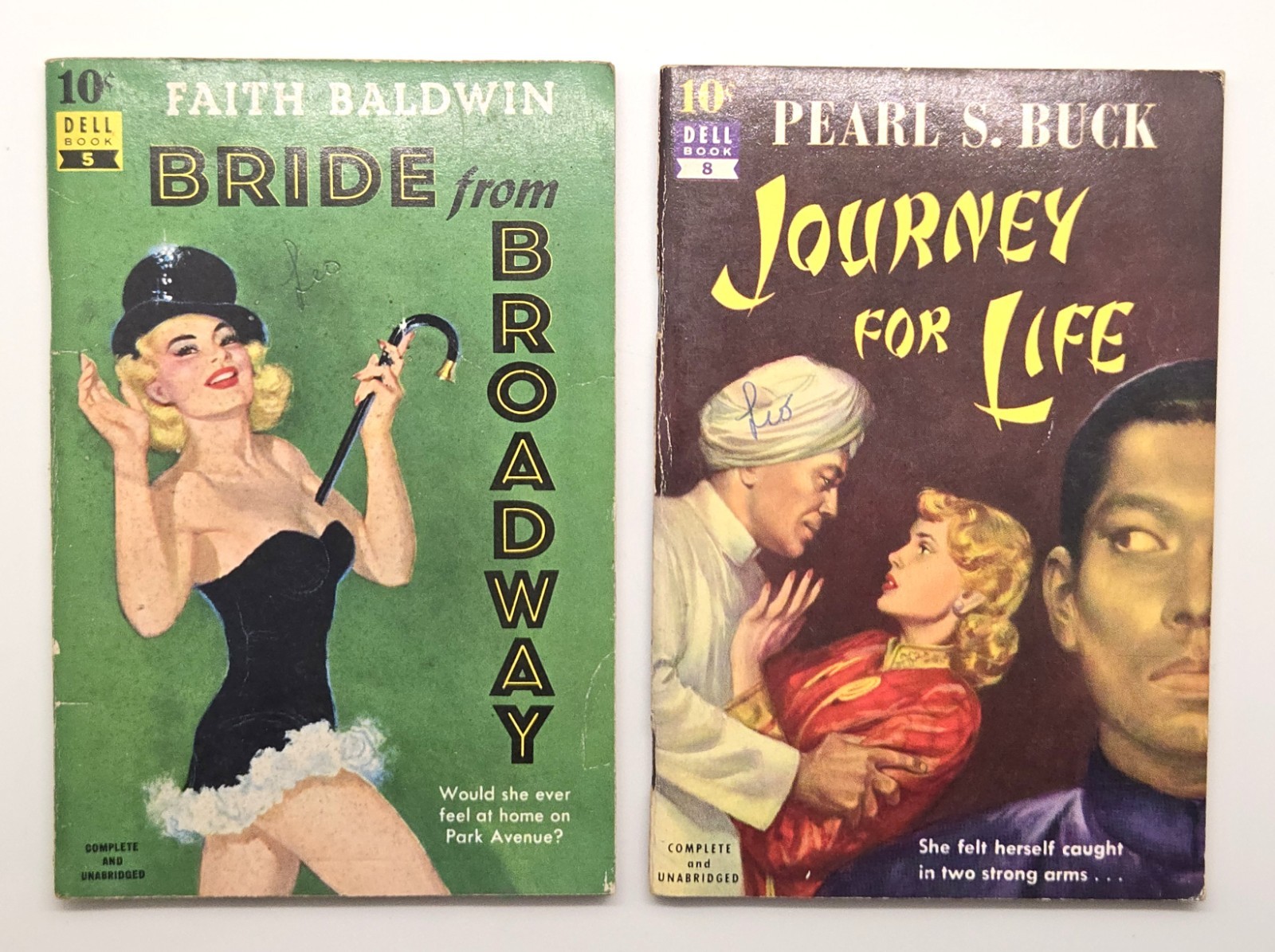 Dell 10 Cent Books 5 and 8: Bride from Broadway and Journey for Life