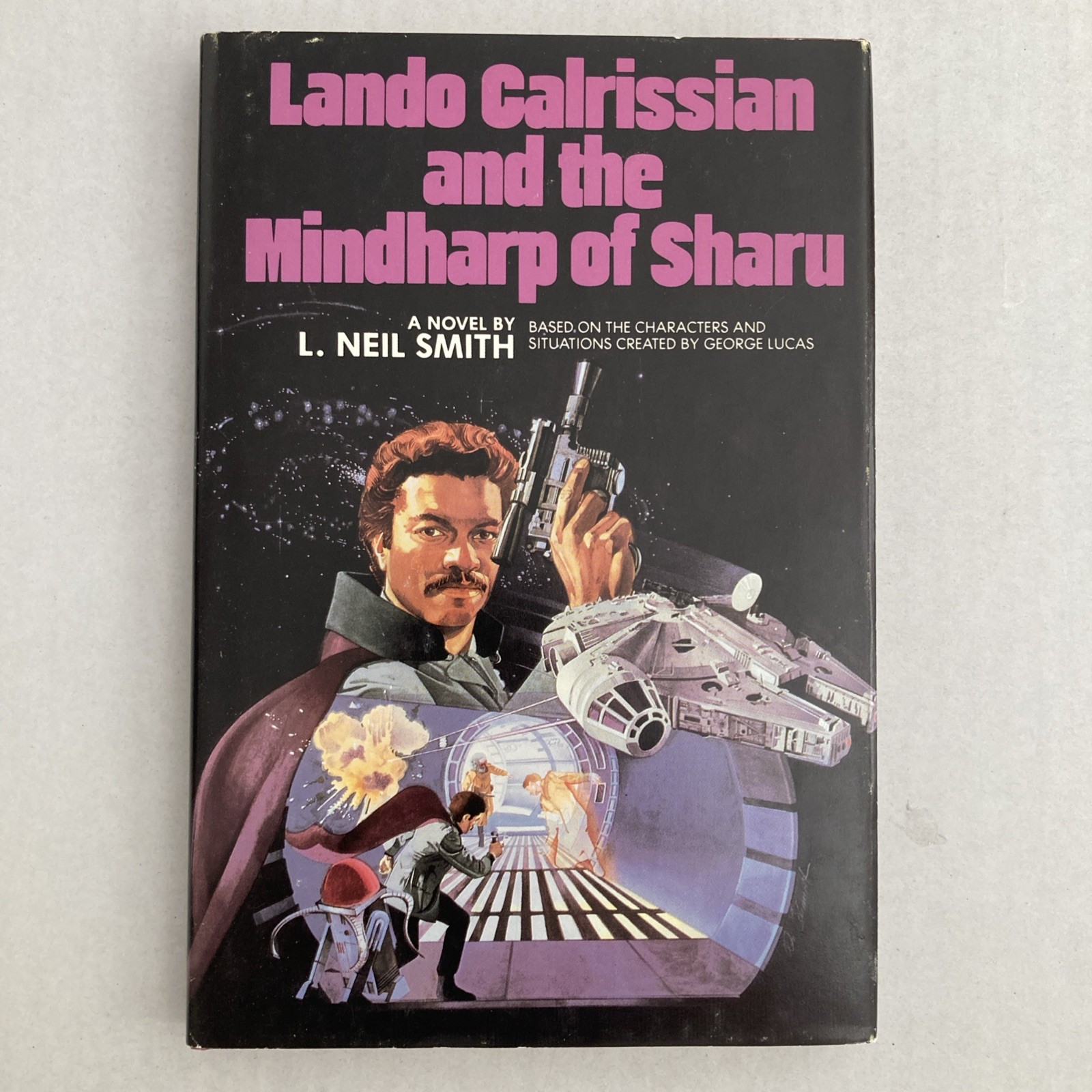 1983 BCE „Lando Calrissian and the Mindharp of Sharu“ L. Neil Smith HARDCOVER DJ