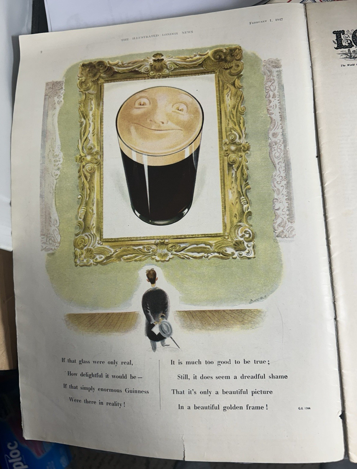Guinness Advert THE ILLUSTRATED LONDON NEWS February 1, 1947 Huntley Biscuits