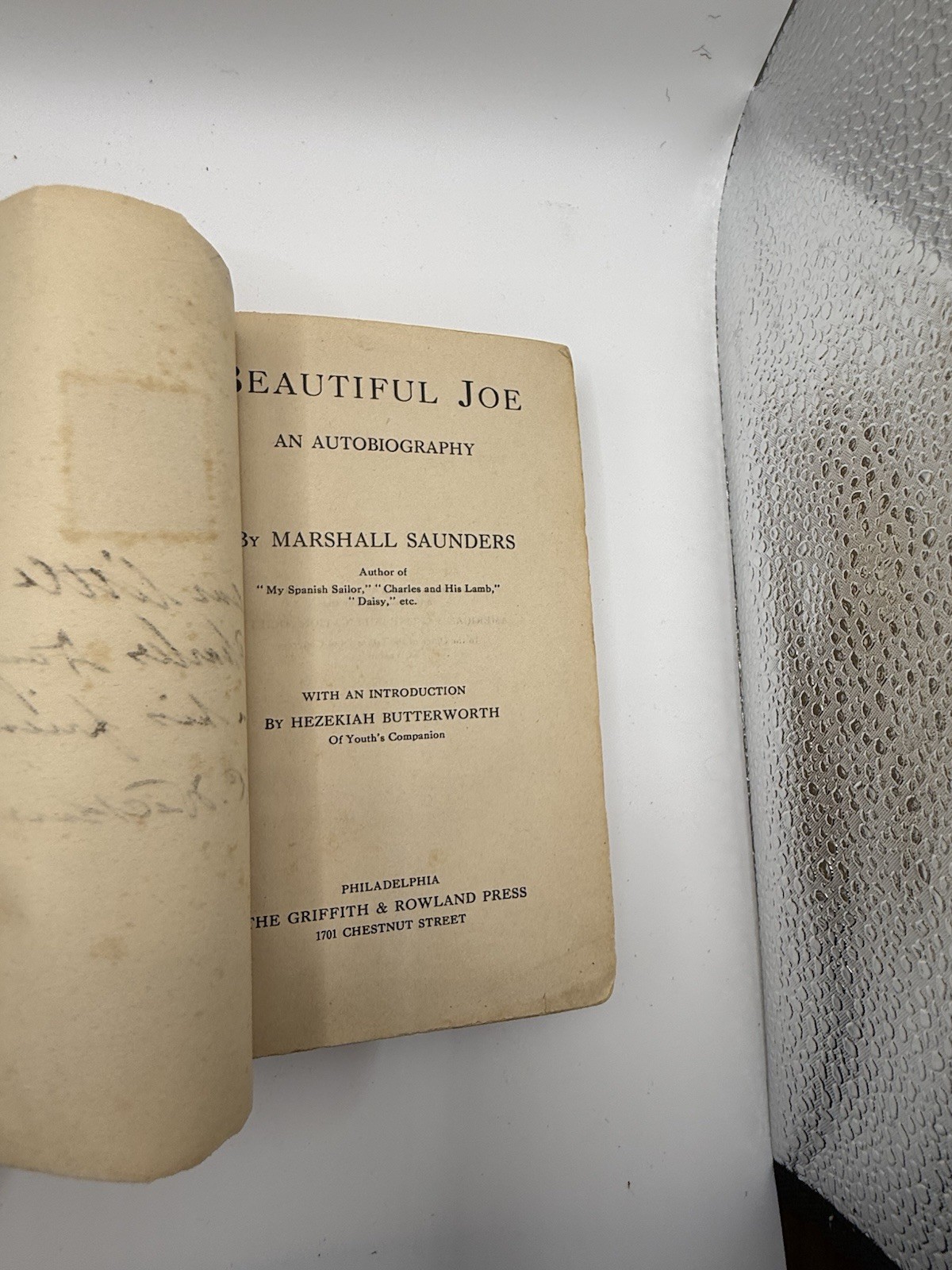 Marshall Saunders Beautiful Joe Phoenix Edition Signed Personalized