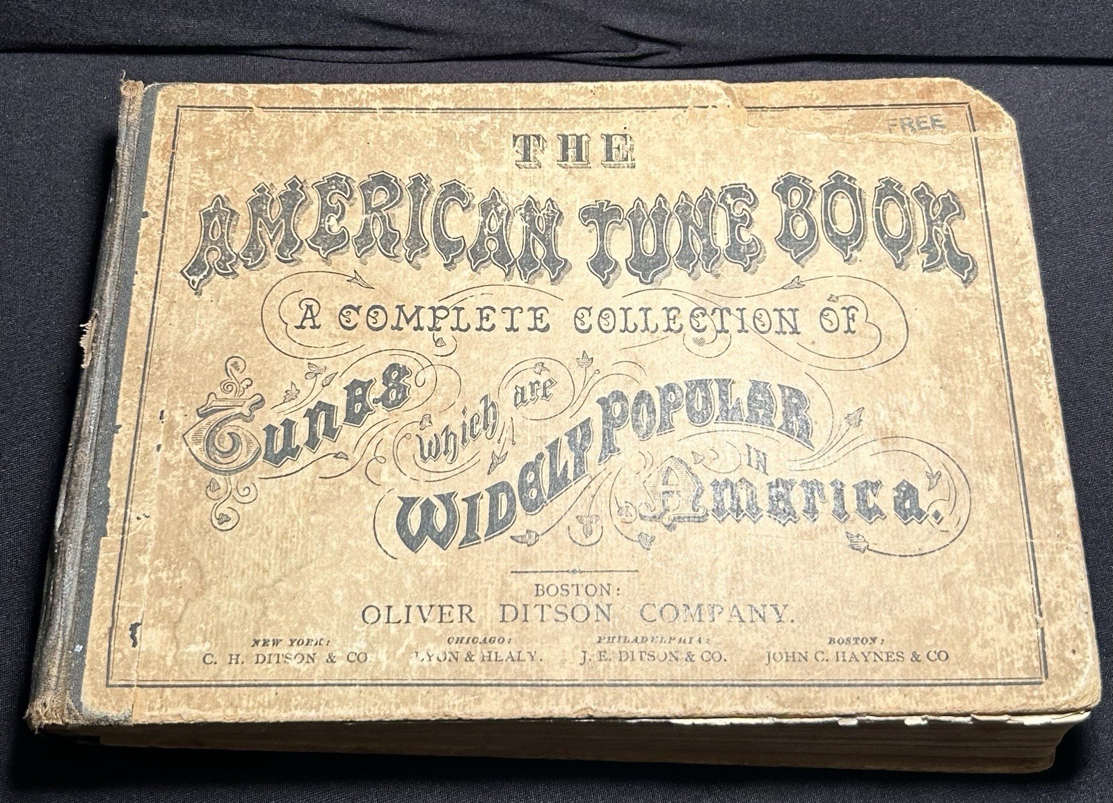 Antique 1869 The American Tune Book Oliver Ditson Company