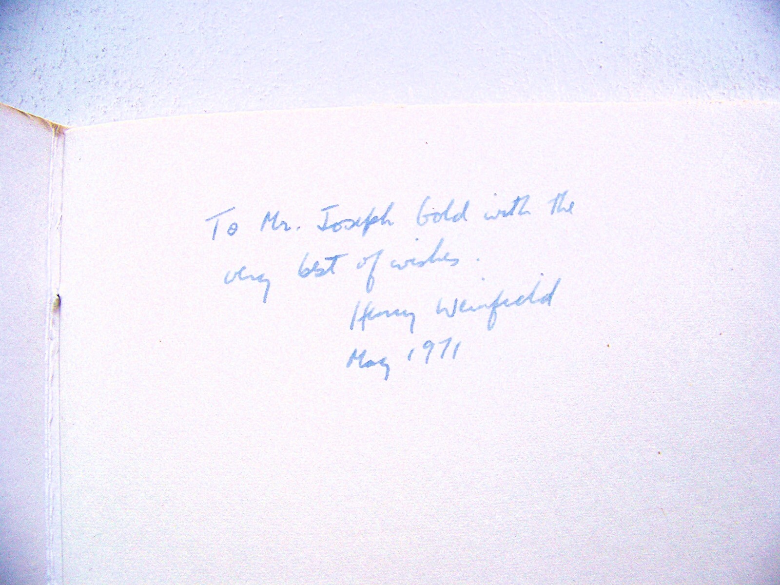 **SIGNED 1971 Unicorn Press Ltd. Edition THE CARNIVAL CANTATA By HENRY WEINFIELD