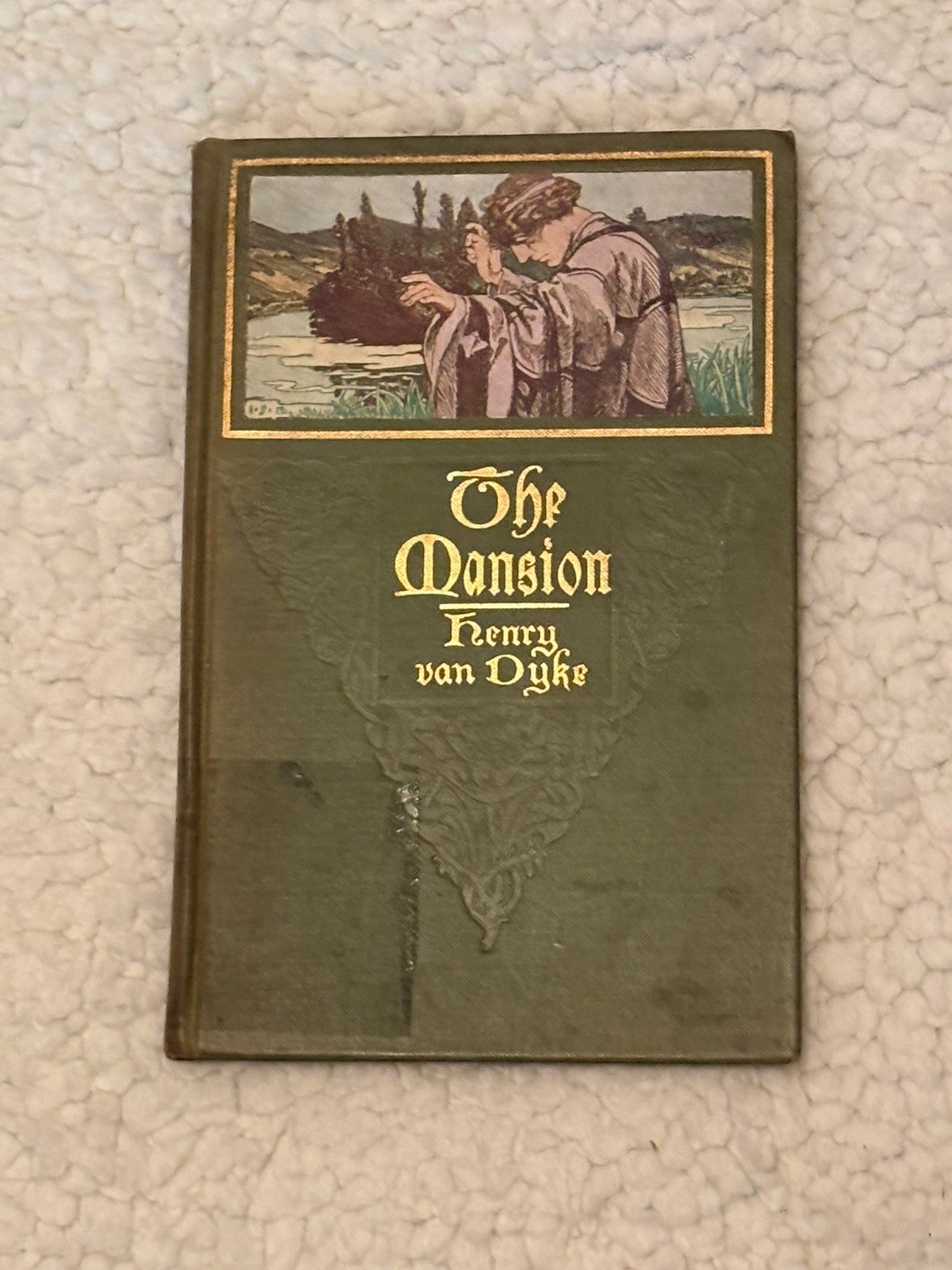 The Mansion Henry Van Dyke 1911 HC Illustrated Antique Book Harper 1st Ed Green