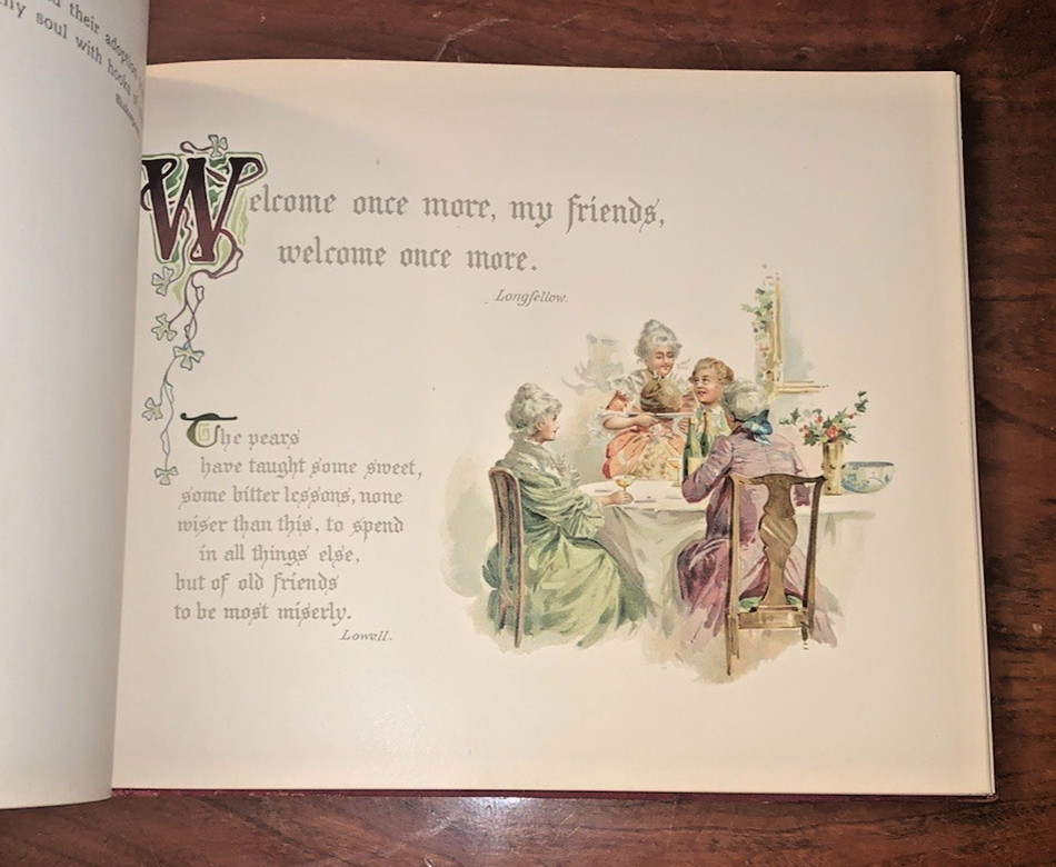 Our Guest Book Ernest Nister E.P. Dutton & Co. Chromolitho Vintage circa 1900