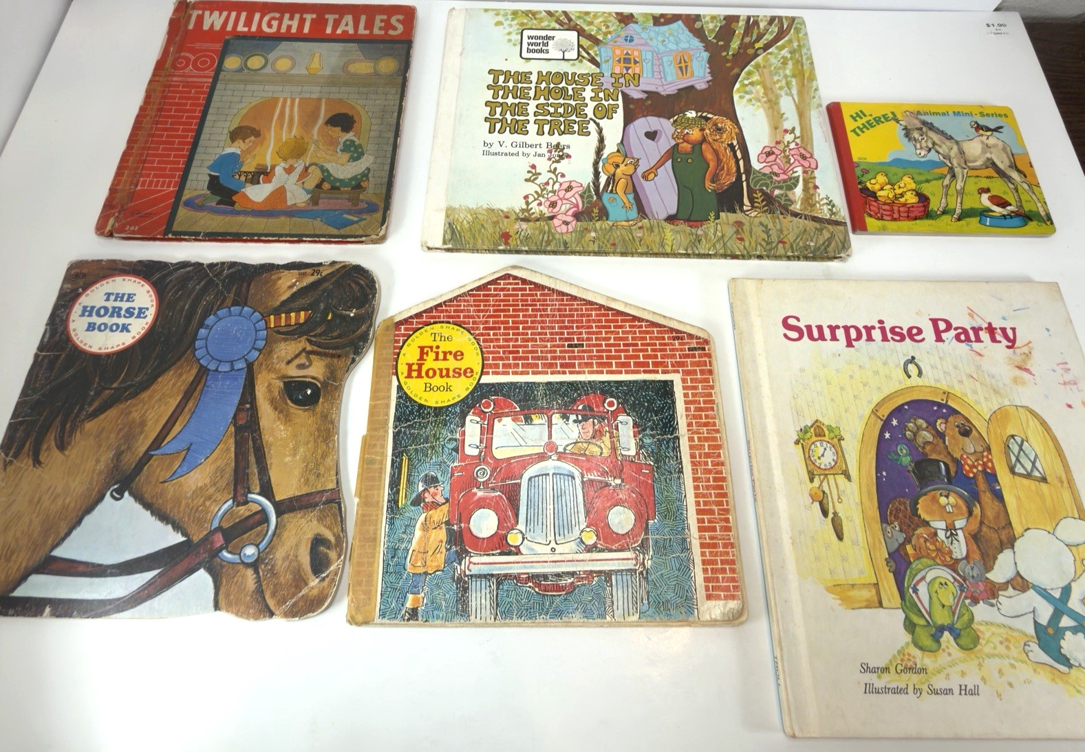 Vintage Golden Shape Books Lot Firehouse Horse + Kids Books 1960s-80s