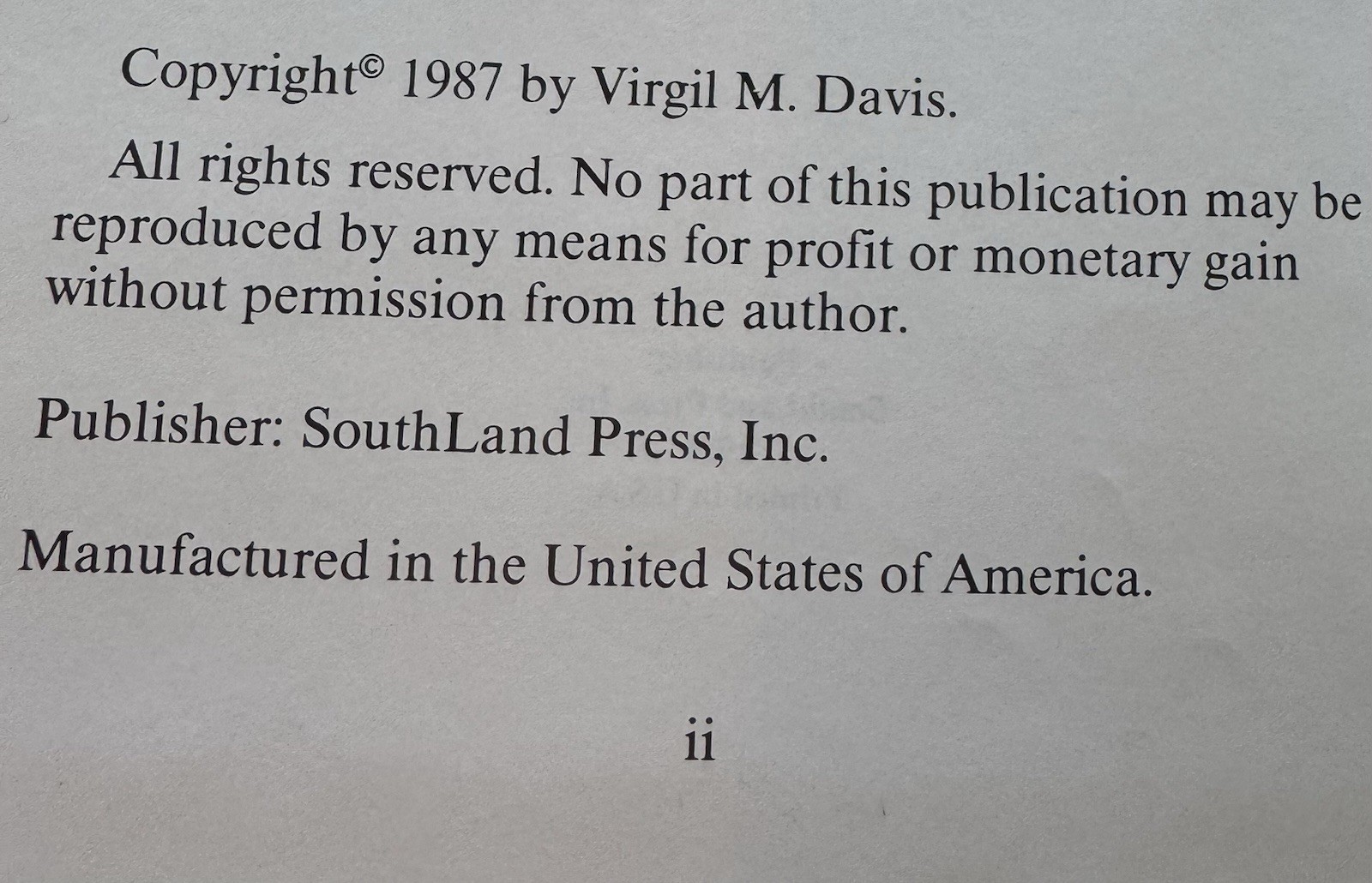 1987 Gunstock Woods & Other Fine Timbers Virgil M. Davis Signed HC Lim Ed #165