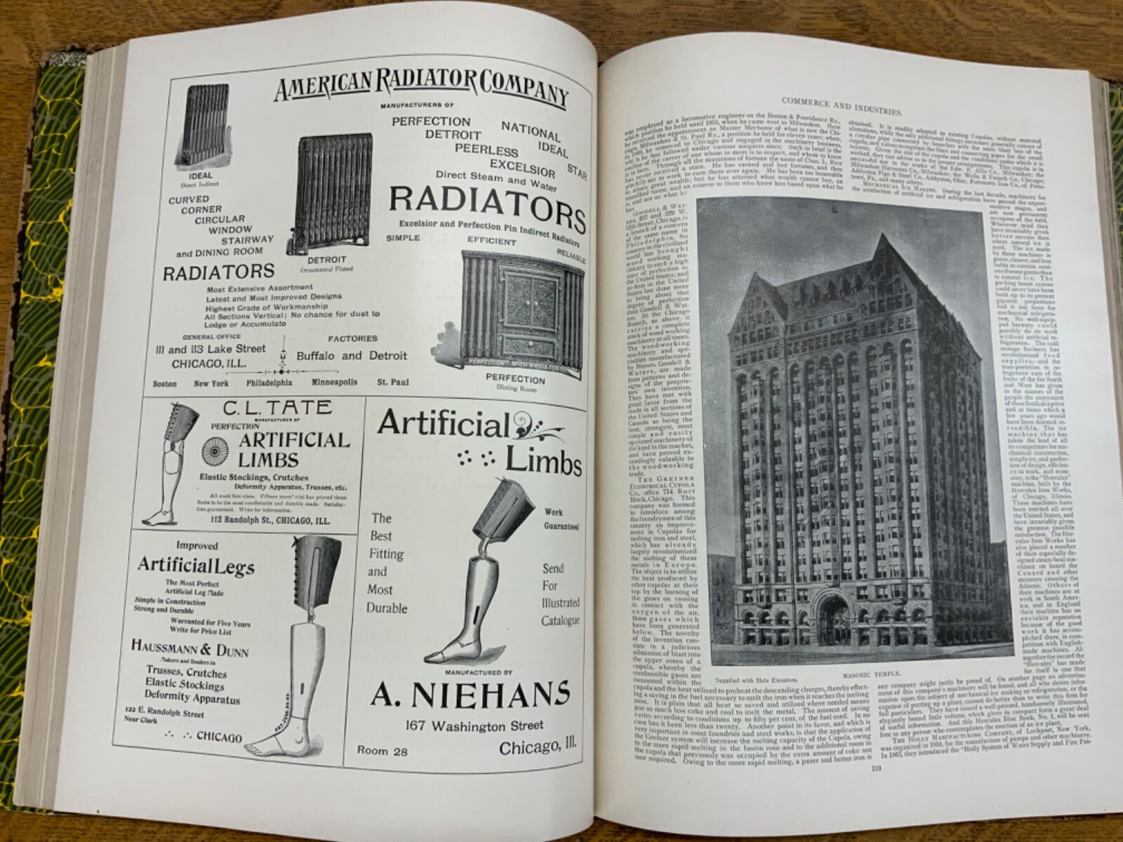 1892 Chicago & Its Progress & Growth from Great Fire to Present Time Illustrated