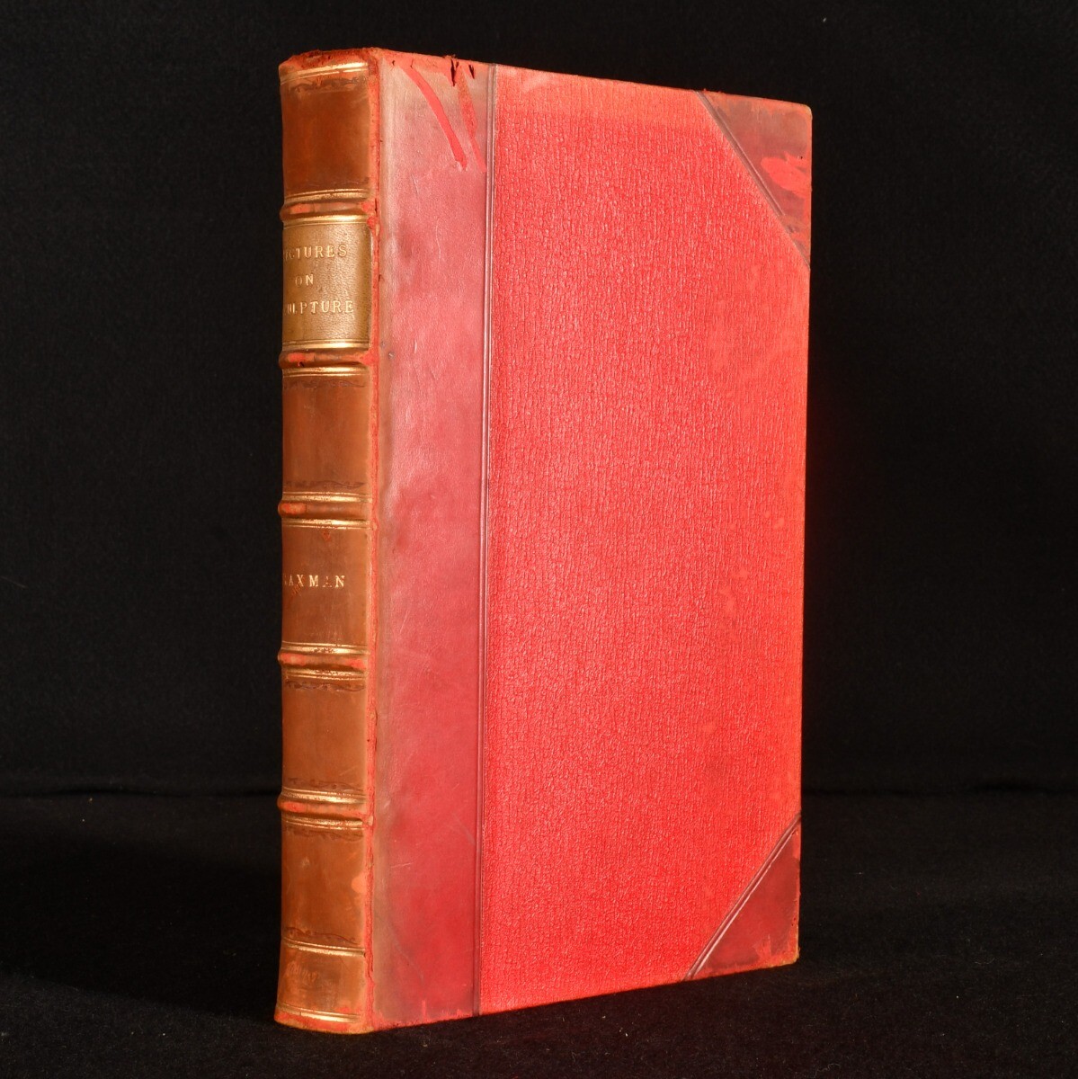 1829 Lectures on Sculpture John Flaxman First Edition Illustrated Leather Bin…