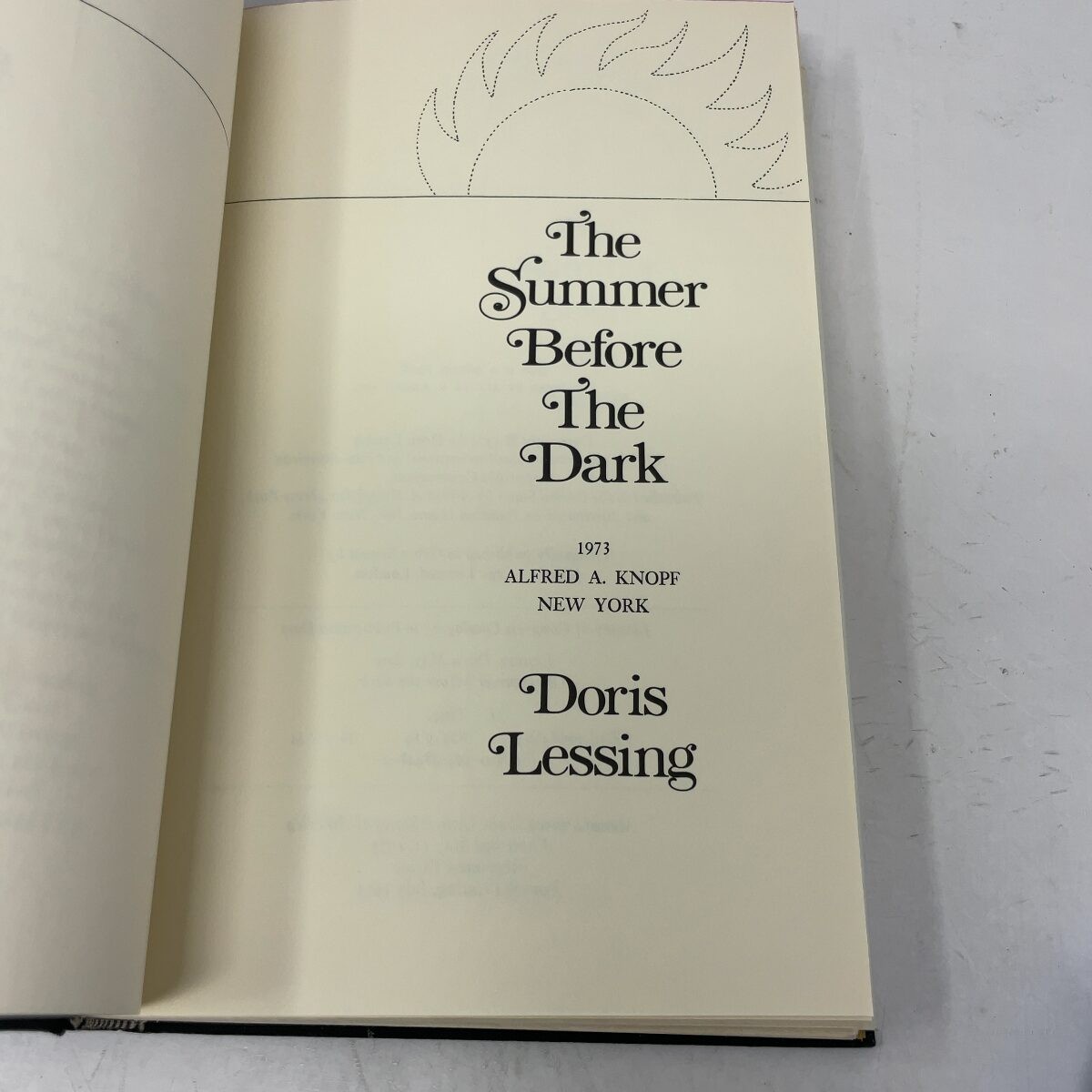 The Summer Before the Dark by Doris Lessing HC First Edition Like New 1973