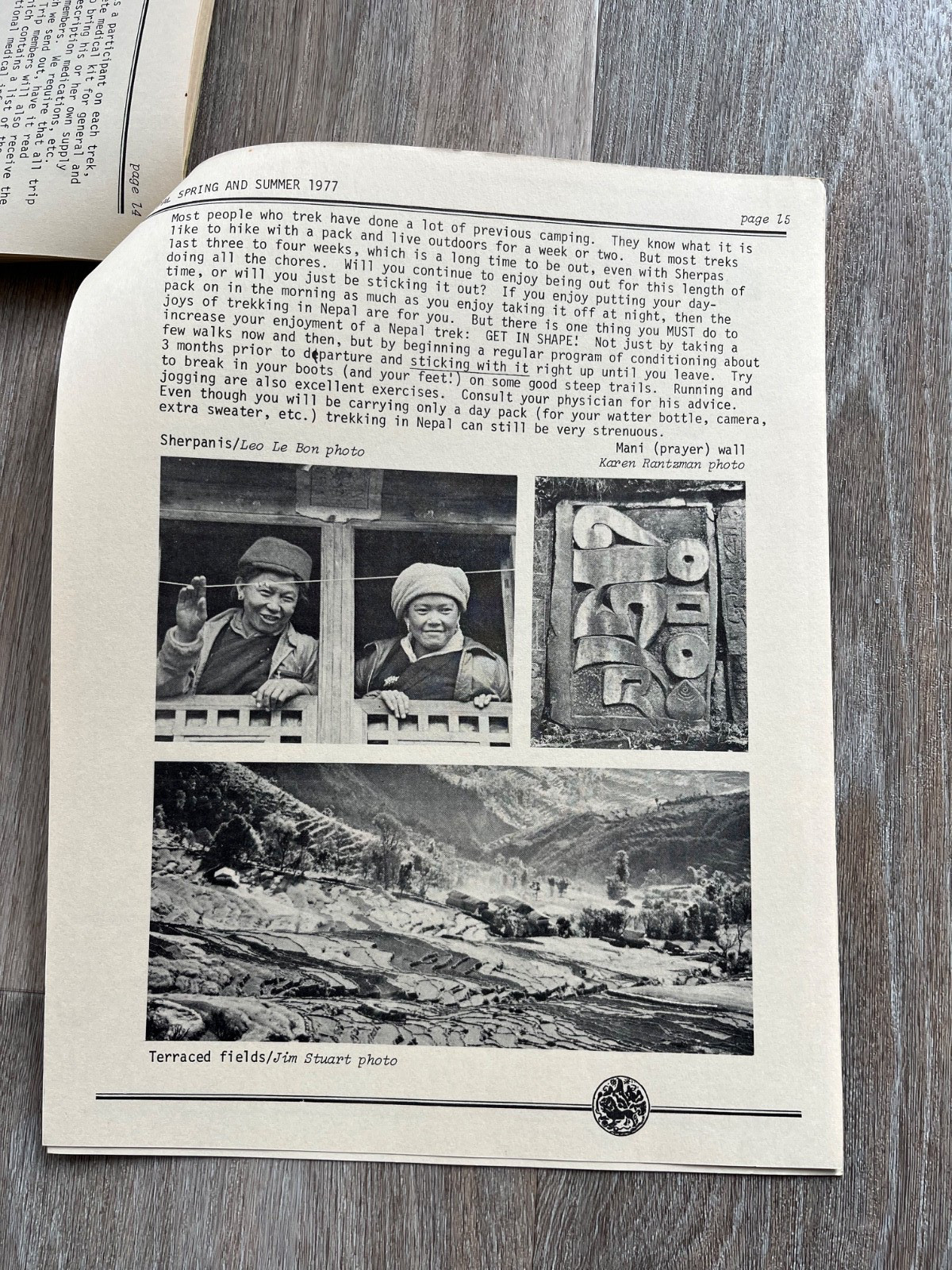1977 nepal spring & summer – from mountain travel in california ( stapled )