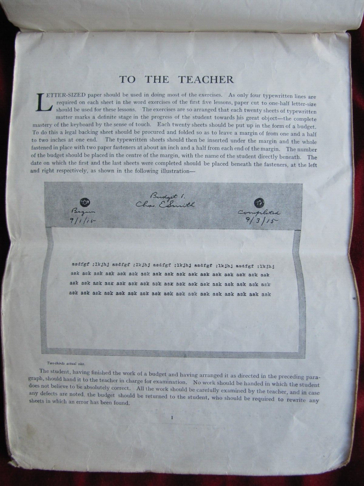 C.E. Smith: PRACTICAL COURSE TOUCH TYPEWRITING (c1915) – Sir Isaac Pitman V RARE