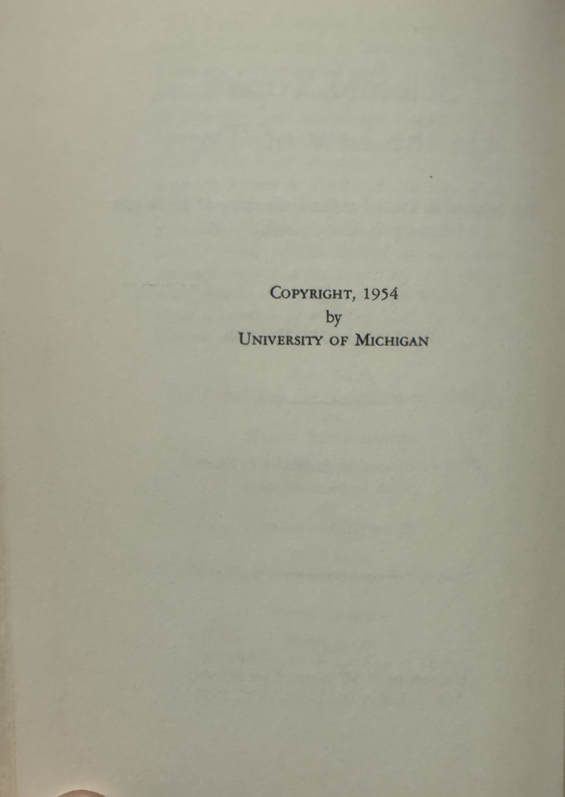 The Thomas M Cooley Lectures University Of Michigan Law School (Hardcover, 1954)