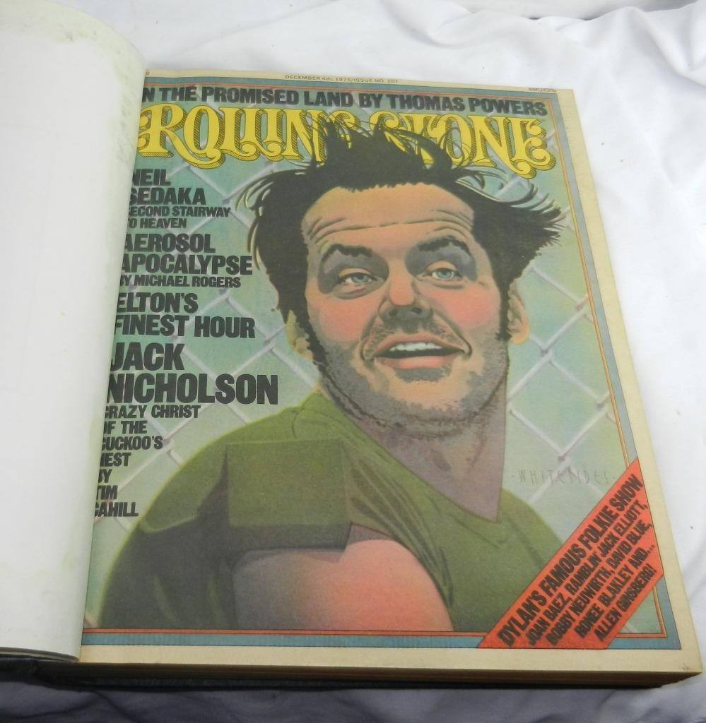 ROLLING STONE MAGAZINE BOUND Issue 201-210 Jack Nicholson Bowie Selleck 1975-76