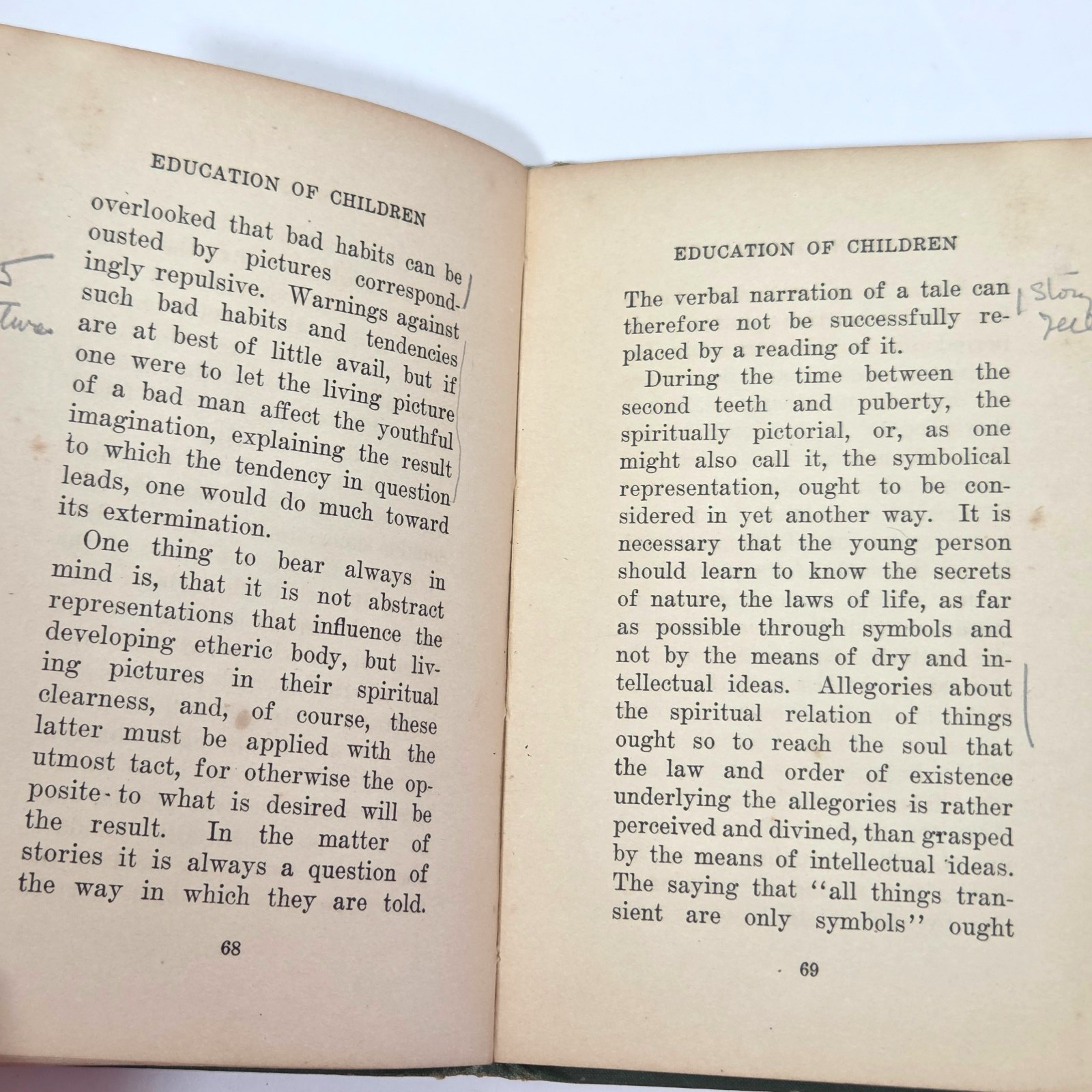 Education of Children Rudolf Steiner 1911 HC 1st American Ed Rajput Press Occult