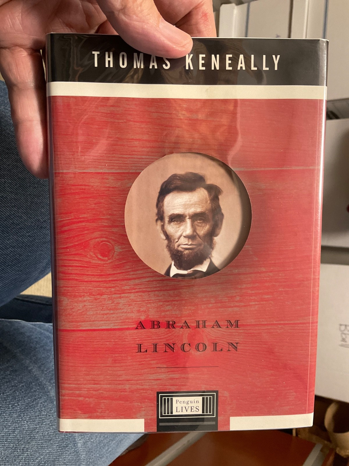 Thomas Keneally, Abraham Lincoln, Penguin Lives 1st HB 2003, Signed by Keneally