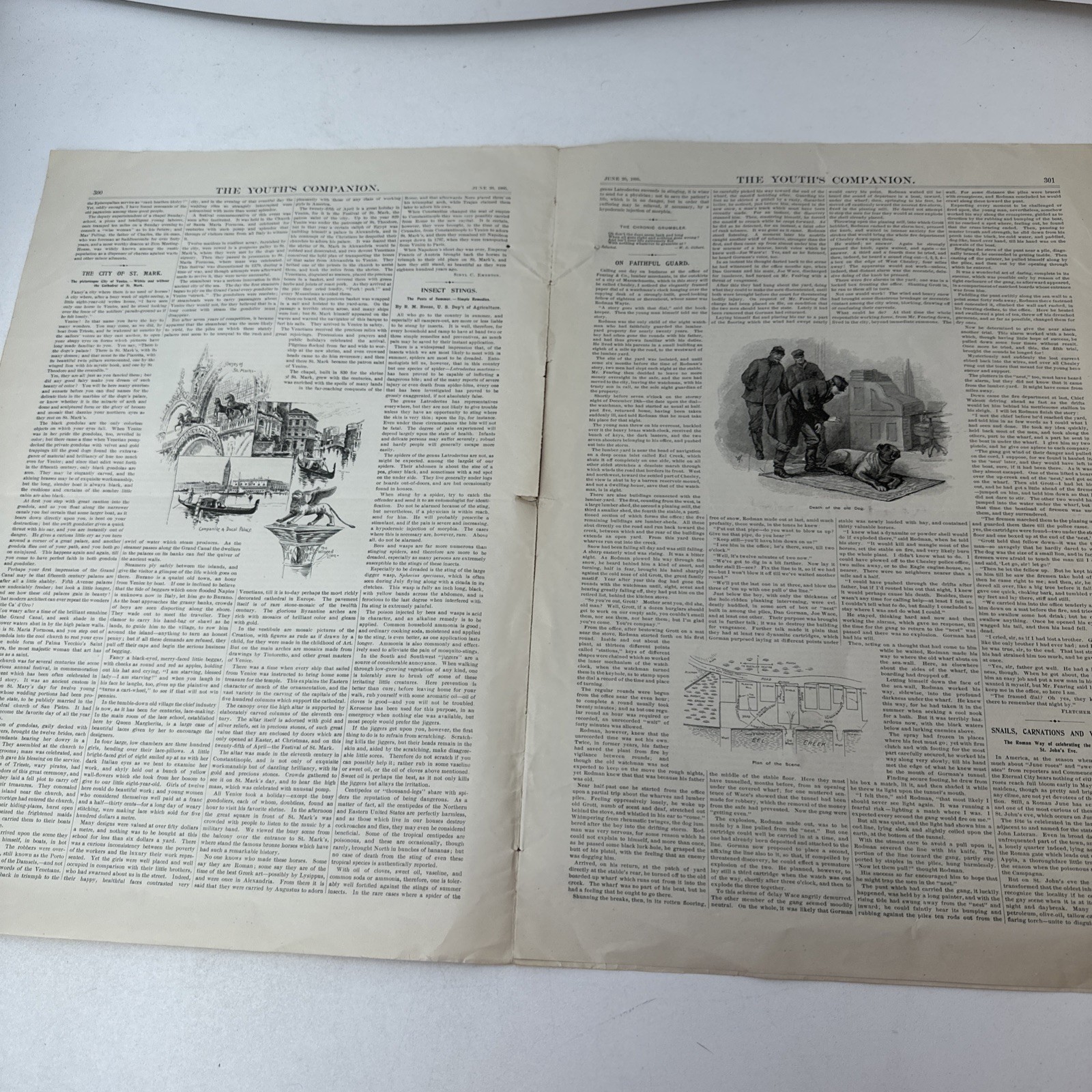 The Youth’s Companion July 4th 1895, New Year’s 1901 Lot of 5 Antique Magazines
