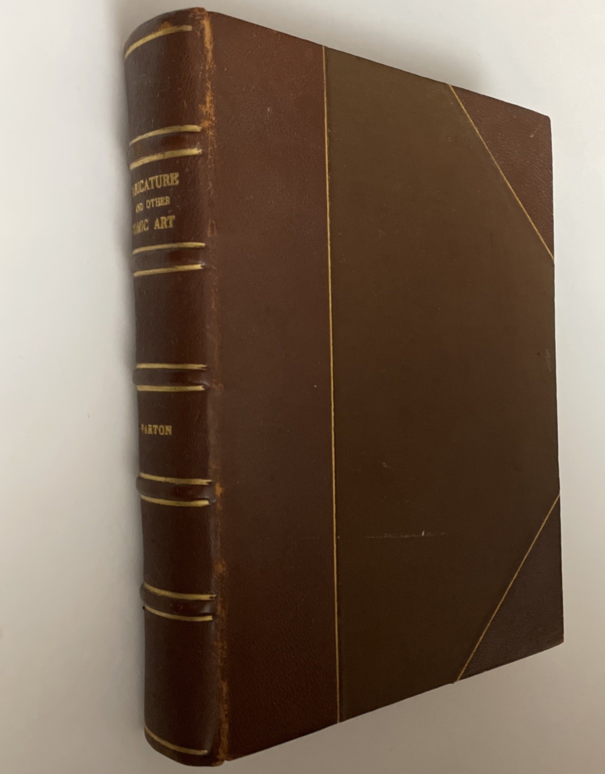 James Parton / Caricature and Other Comic Art 1877 Leather Cover