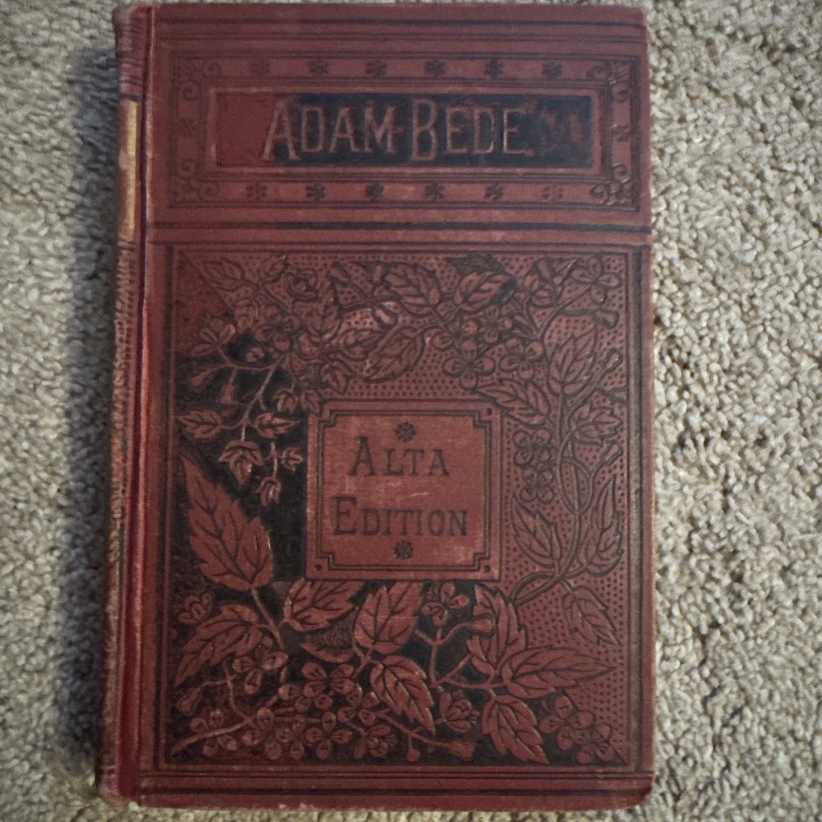 ANTIQUE ADAM BEDE George Eliot Porter & Coates red Cover RARE Alta Edition