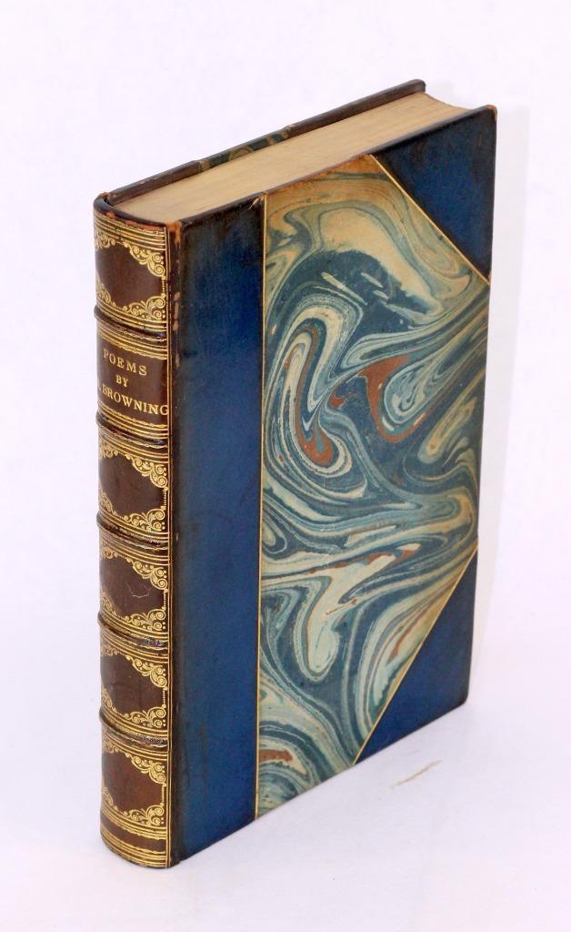 Fine Riviere and Sons 3/4 Blue Leather 1913 Poems Robert Browning Illustrated