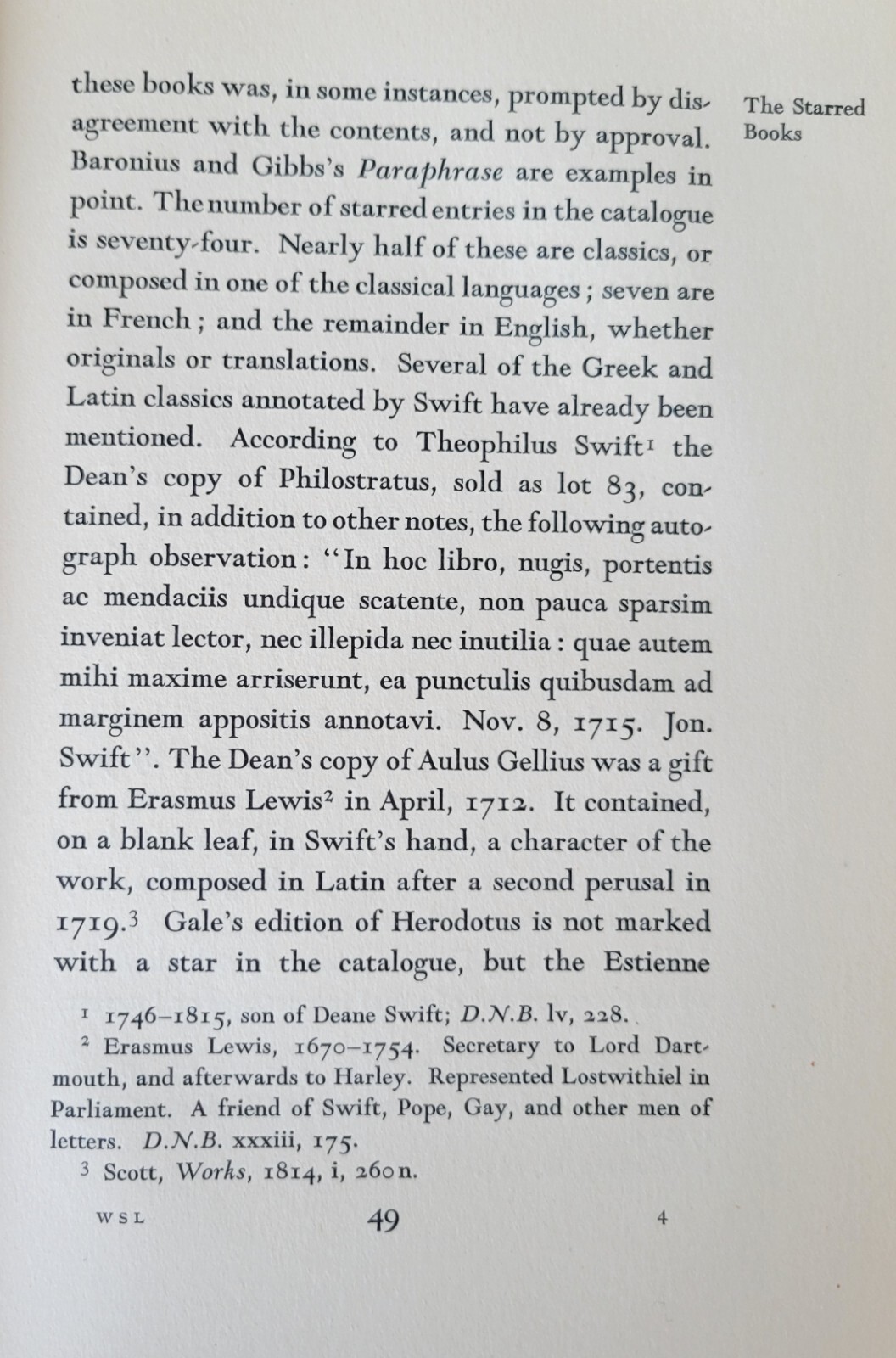 Dean Swift’s Library : With a Facsimile of the Original Sale Catalogue 1st 1932