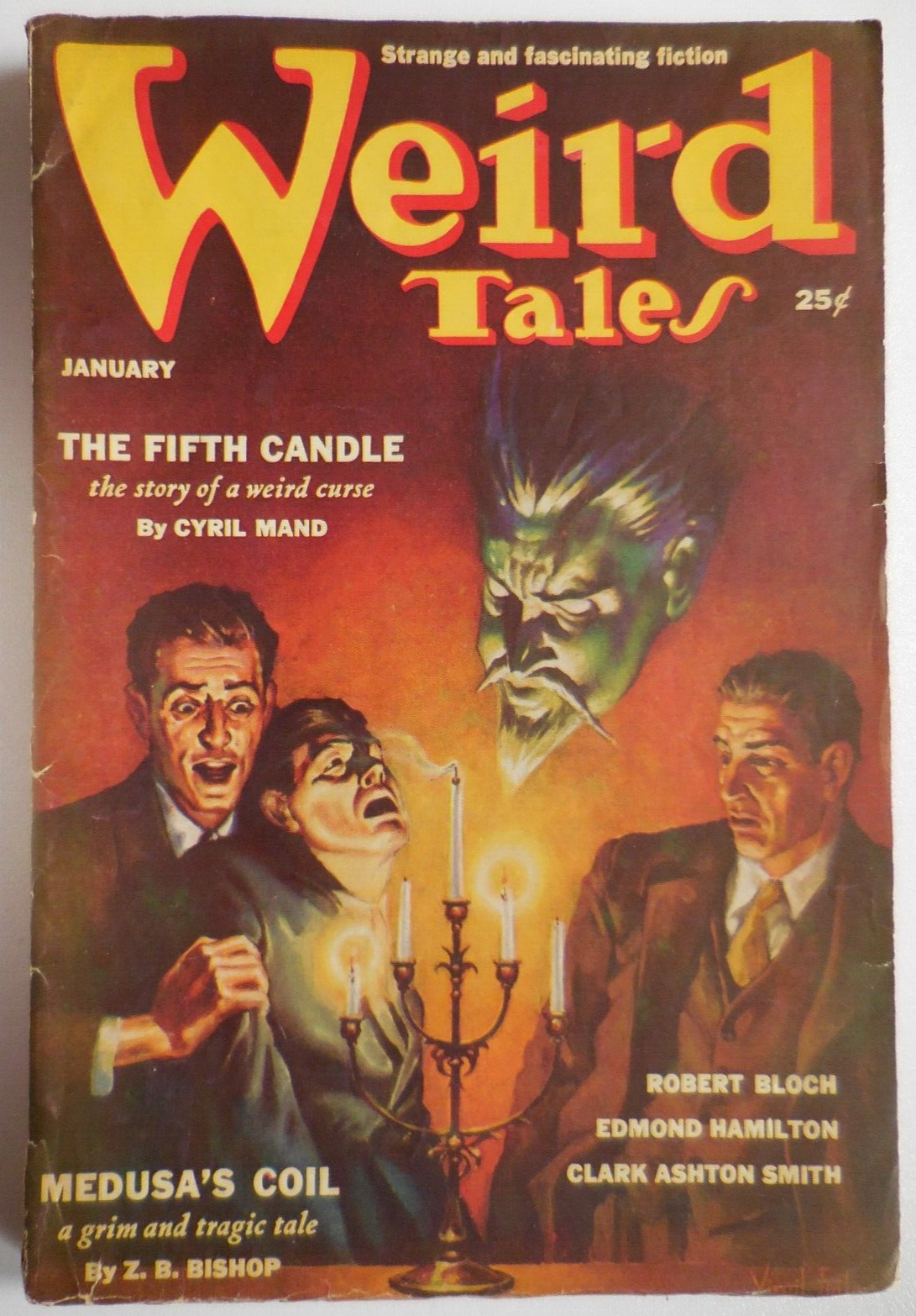 WEIRD TALES MAGAZINE – January 1939 – w/ Bloch, Klarkash-ton & a Finlay gallery