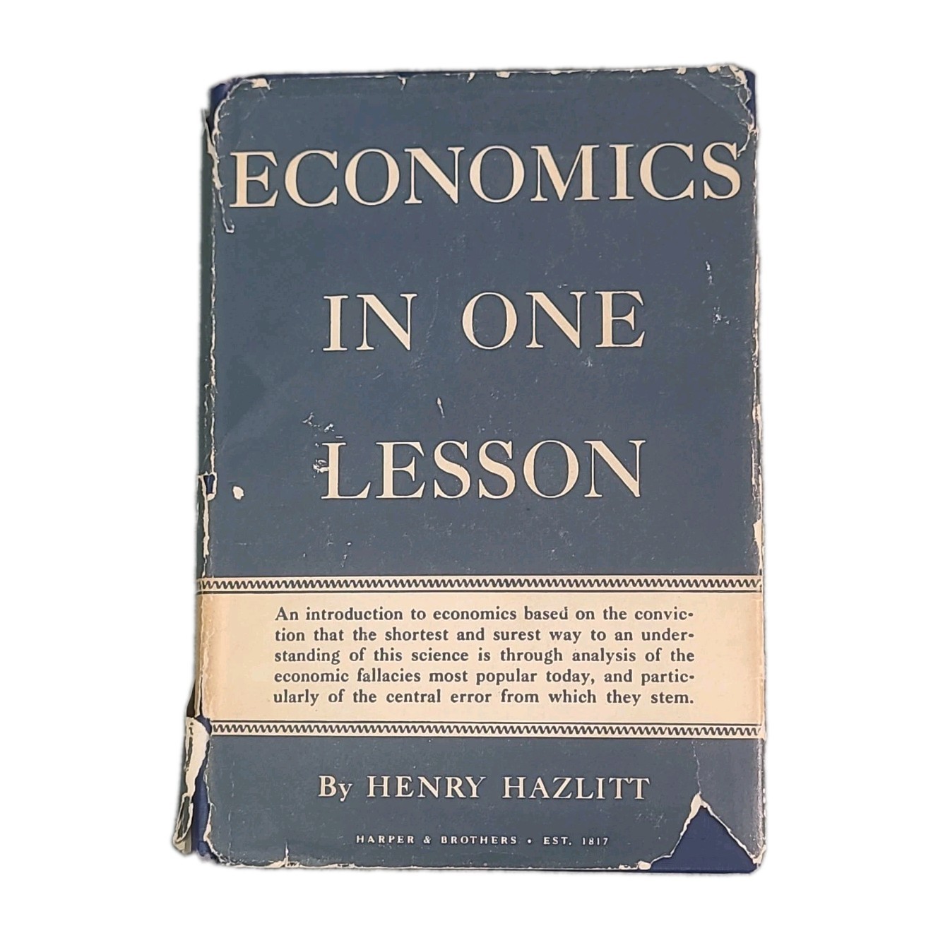 Henry Hazlitt Economics in One Lesson 1961 14th Printing Hardcover Scarce DJ