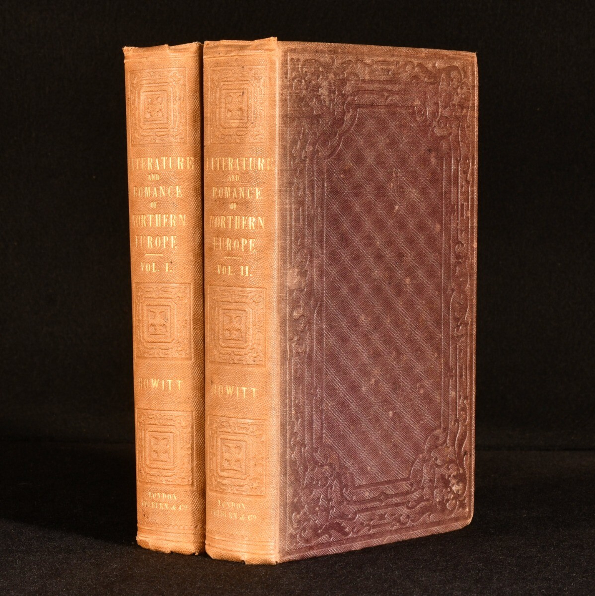 1852 2vol Literature and Romance of Northern Europe Howitt Scarce 1st Ed