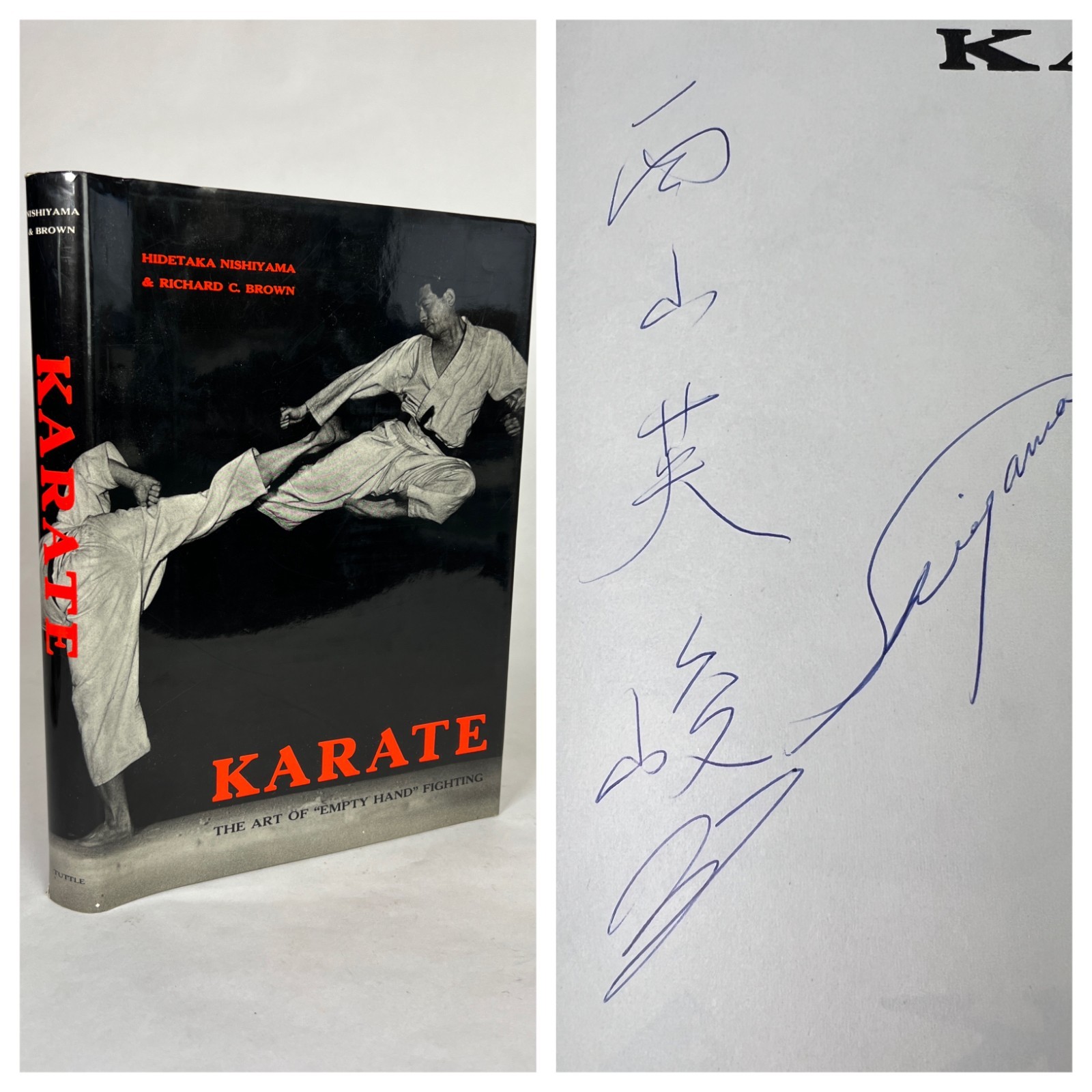 SIGNED Book Rare Vintage Karate Book Hidetaka Nishiyama Martial Arts Belts