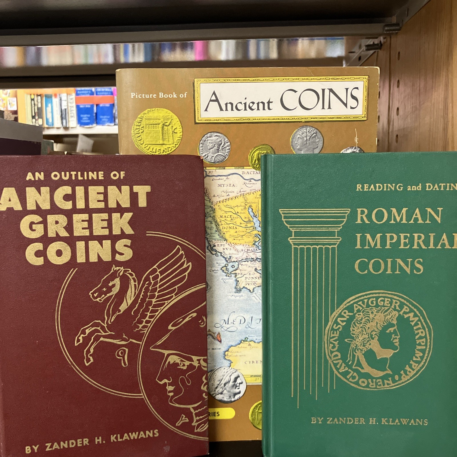 Vintage Ancient Greek Roman Coins Zander Klawans Whitman Picture Book (Lot of 3)